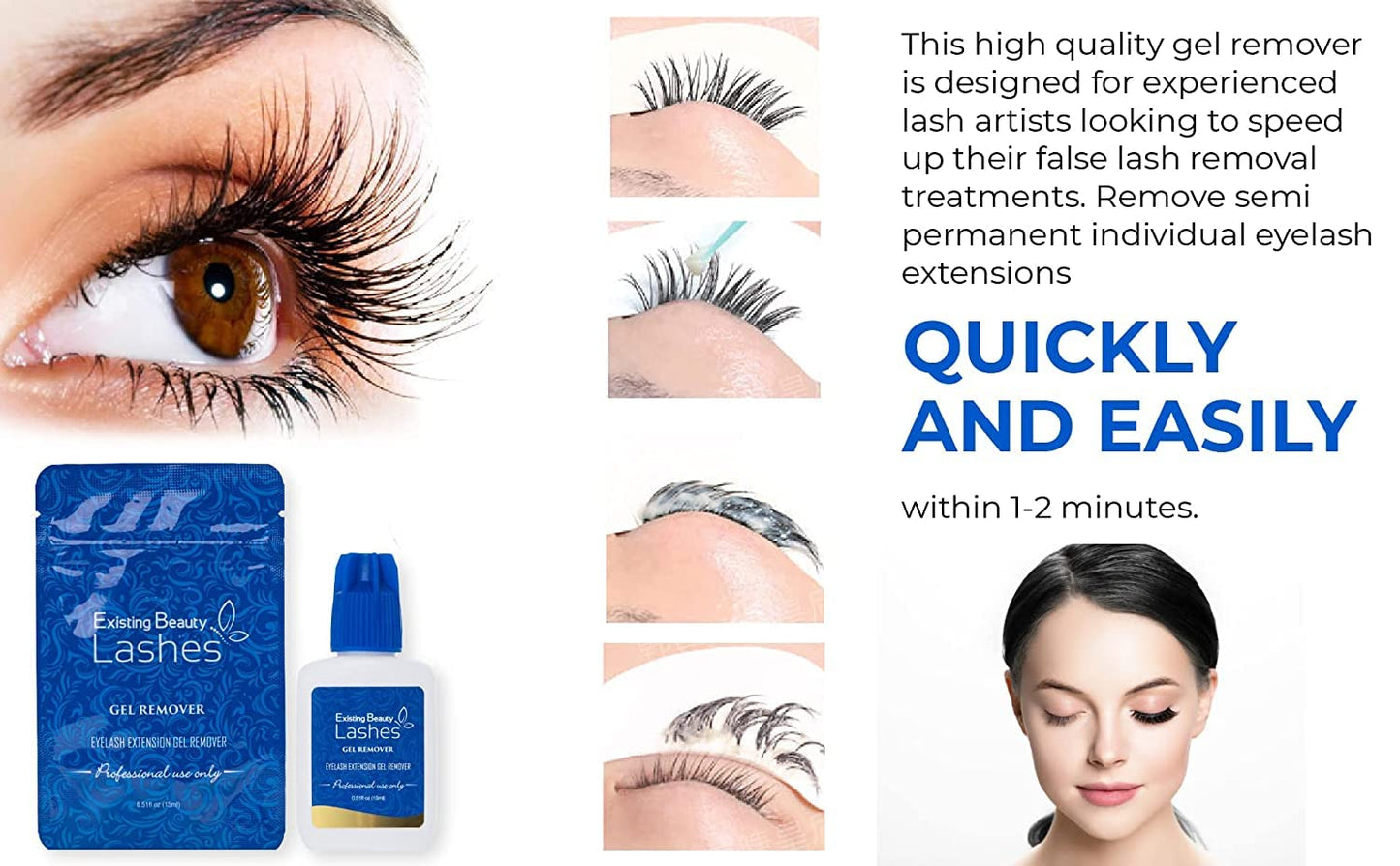 Eyelash Extension Remover - GBL Free Glue Dissolver for Lash Extensions | 15 ml