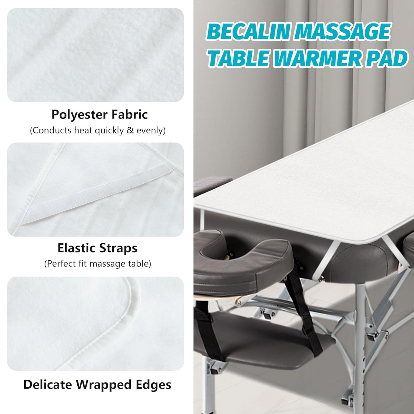 Massage Table Warmer - Professional Heating Pad with 9 Heat Settings & Timer | 30" x 71" for Spa & Massage