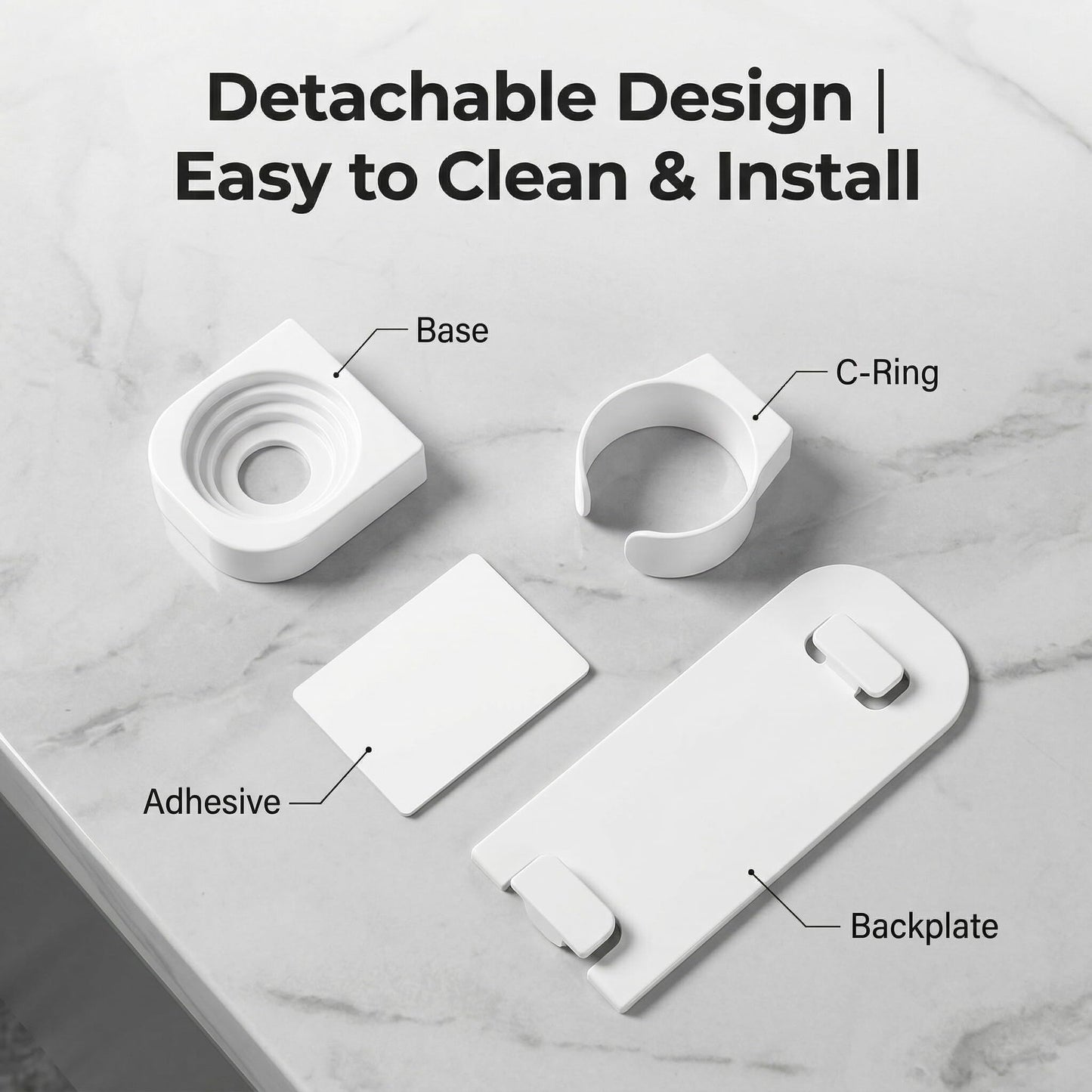 Toothbrush Holders For Bathrooms, 2 PCS Self Adhesive Electric Toothbrush Holder Wall Mounted Razor Stand For Shower For Sink Mirror Cabinet Tooth Brush Organizers And Storage Space Saving Accessories