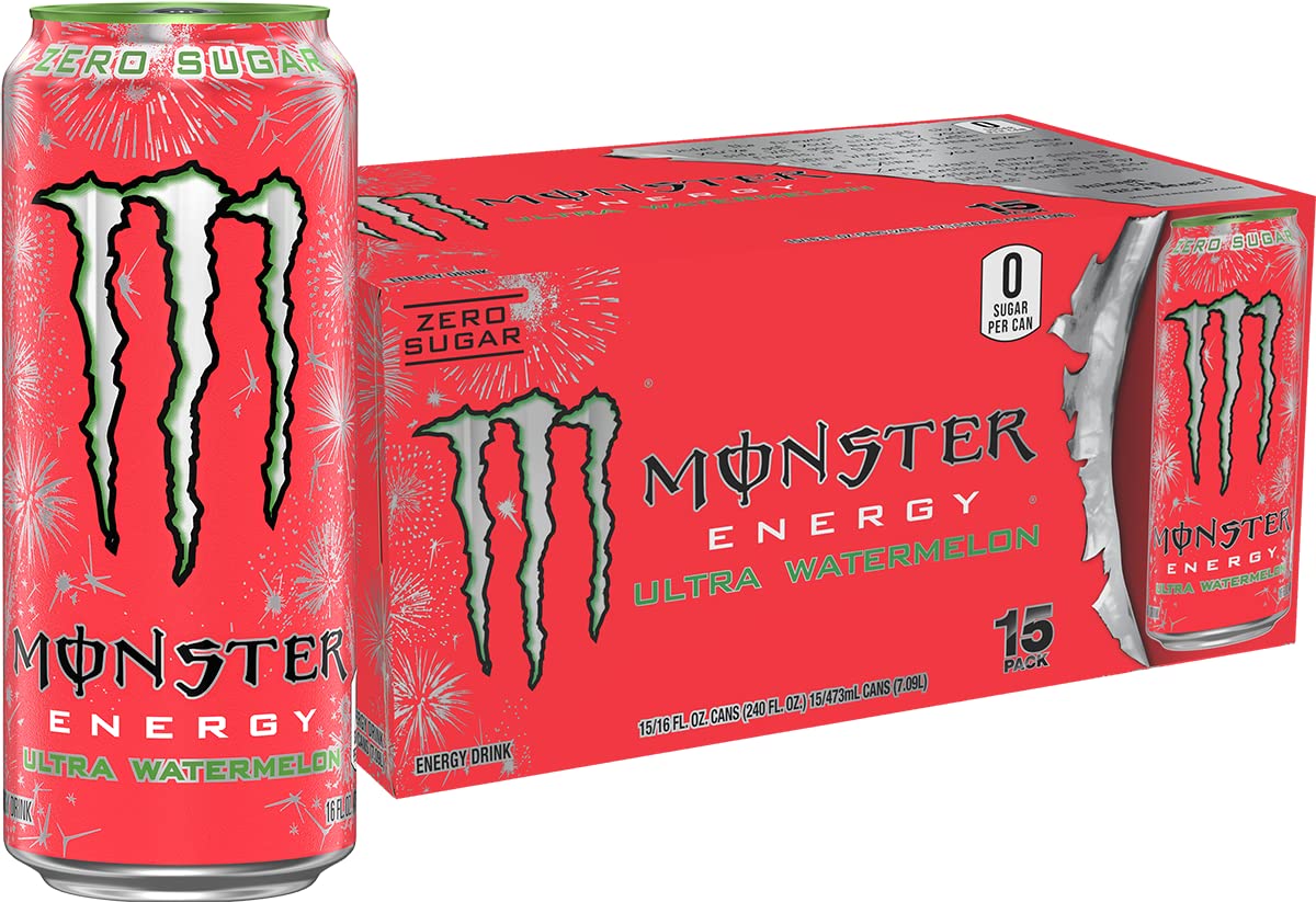 Monster Energy Zero Ultra Sugar Free Energy Drink - 16 Oz | Pack of 15 Cans