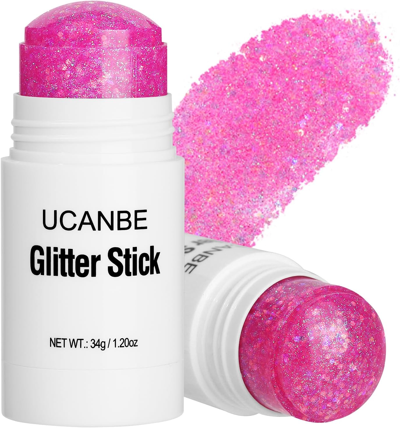 Body Glitter Stick - Red White Blue Face & Hair Makeup for Festivals | 1.2 oz Chunky Glitter