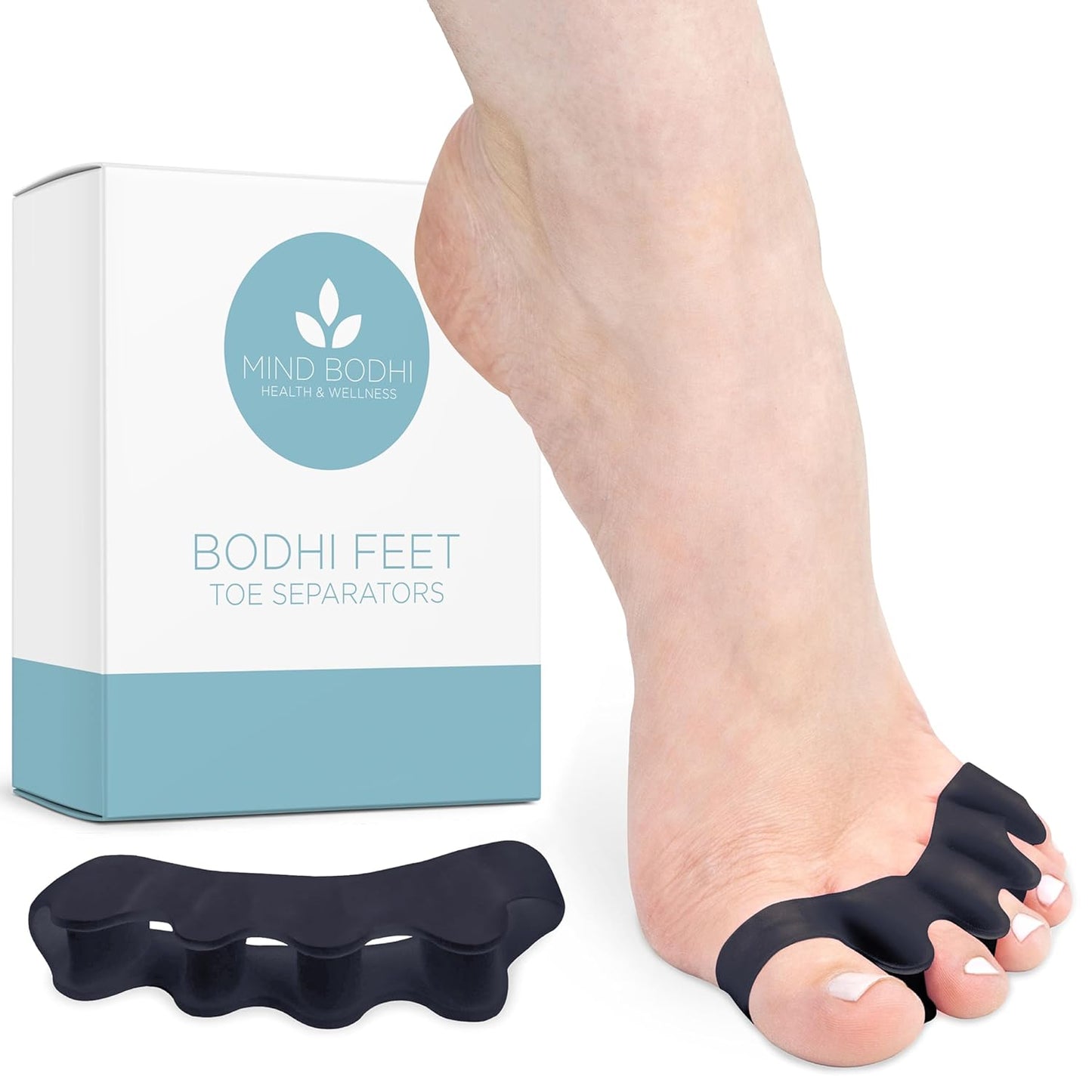 Toe Separators for Men and Women - Comfortable Blue Toe Spacers for Alignment | Regular Size