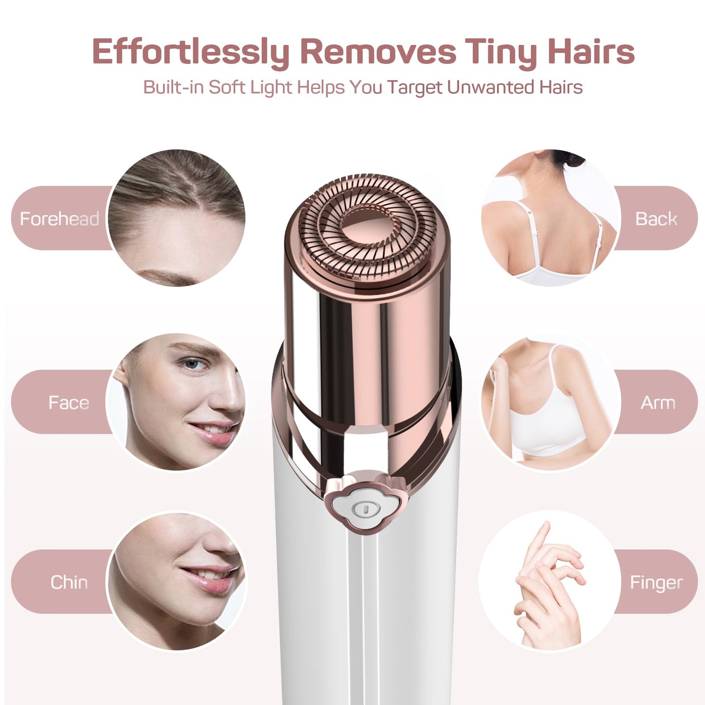 Facial Hair Removal for Women, Rechargeable Hair Removal Device, Gurelax Face Hair Removal, with a Flannel Bag