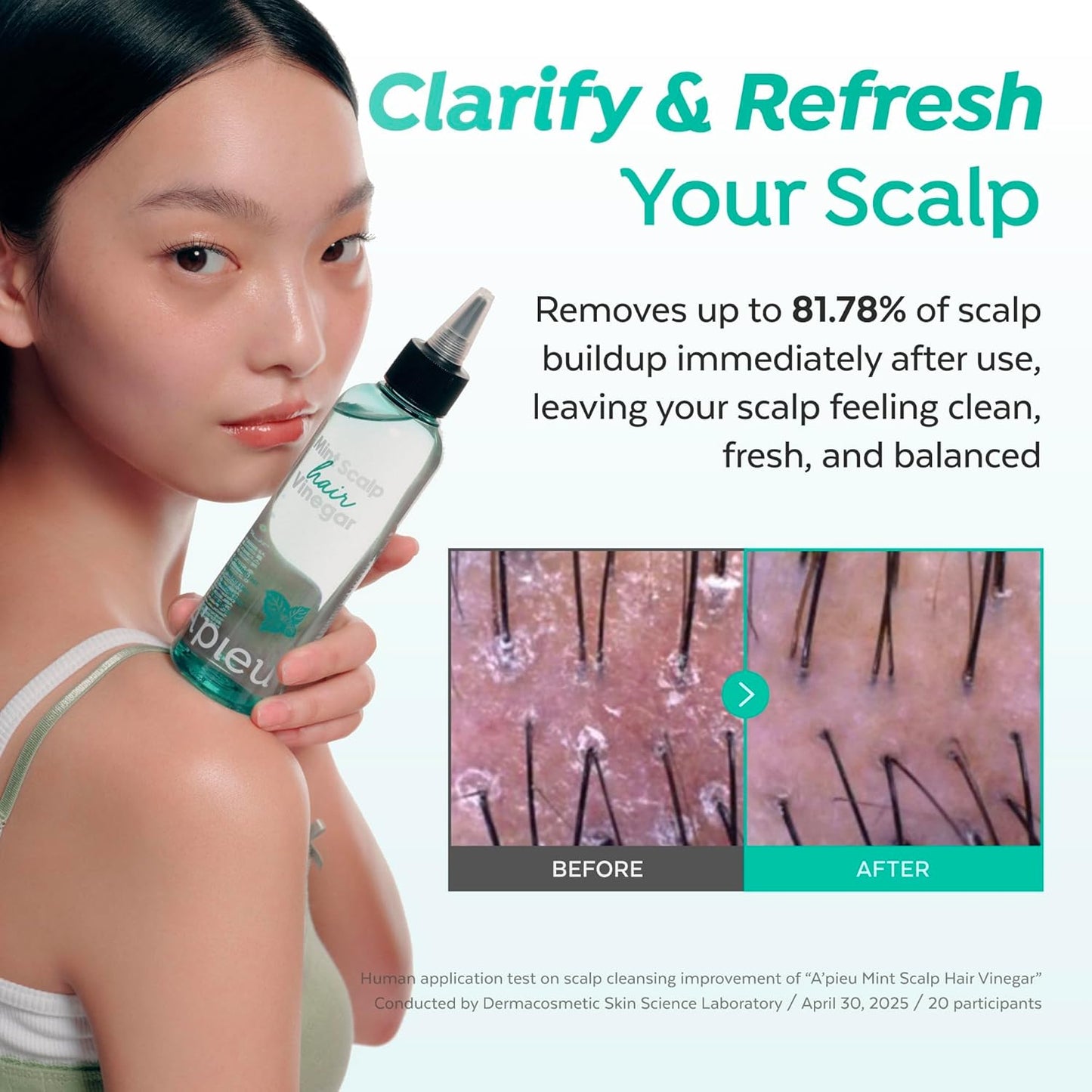 A’PIEU Mint Hair Vinegar Rinse - Cooling Scalp Care & Dandruff Removal | pH Balancing, 6.76 fl oz