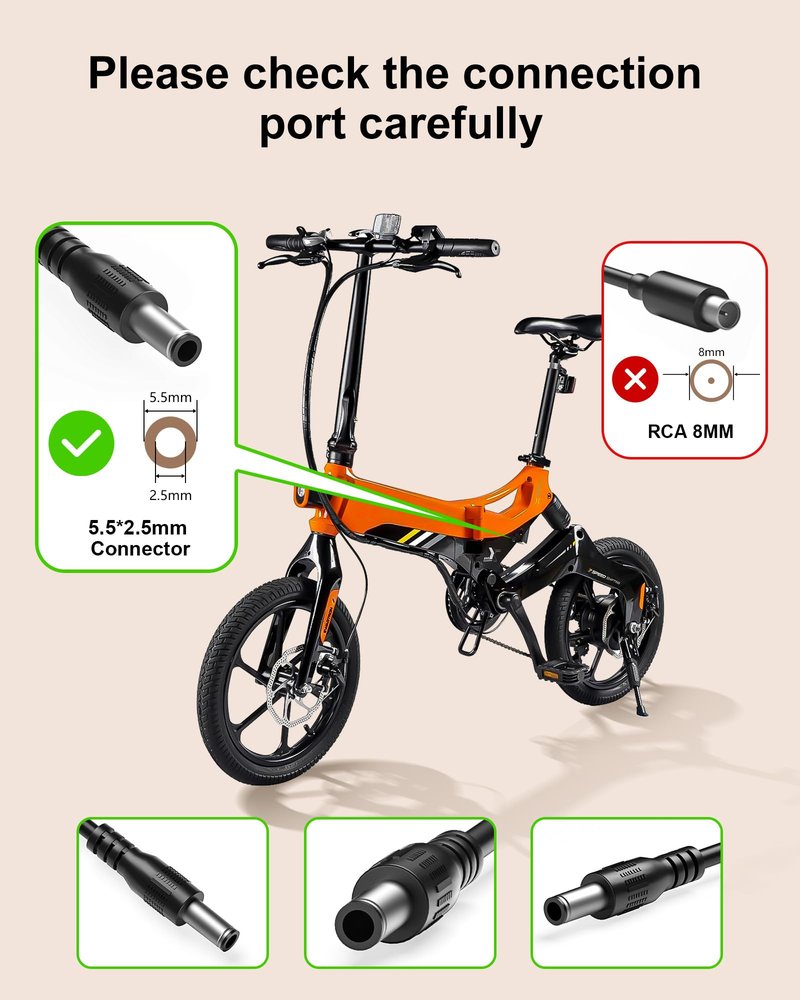 42V for Swagtron EB7 Charger for Swagtron Elite EB5 EB7 Plus EB5 Pro EB8 Ebike EB-12 EB-11 EB-10 EB-9 36V Electric E Bike Swagcycle SC-1 SC1 Swagger 2 3 Pro V1 SG-3 SG-6 SG3 SG6 Charger