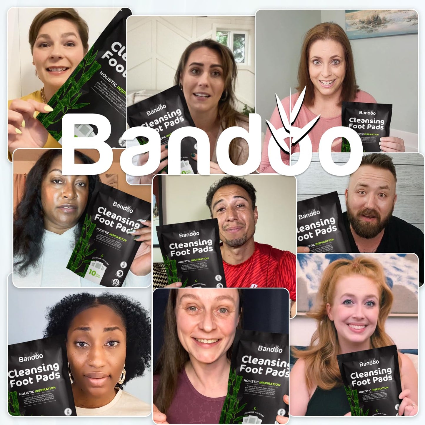 Bandoo Foot Pads – Premium Natural Bamboo Vinegar & Tourmaline Material, Japanese Foot Care for Men & Women - 30 Count
