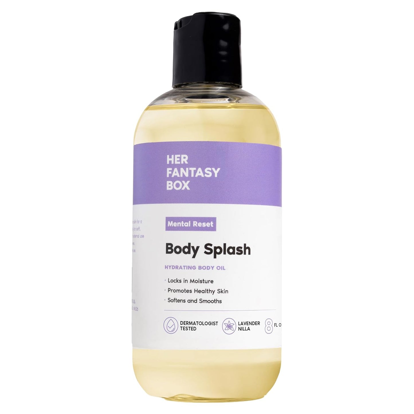 Body Splash Blueberry Crème Fragrance Oil - Fruity Vanilla & Citrus Scent, Lightweight Hydrating Vegan Oil