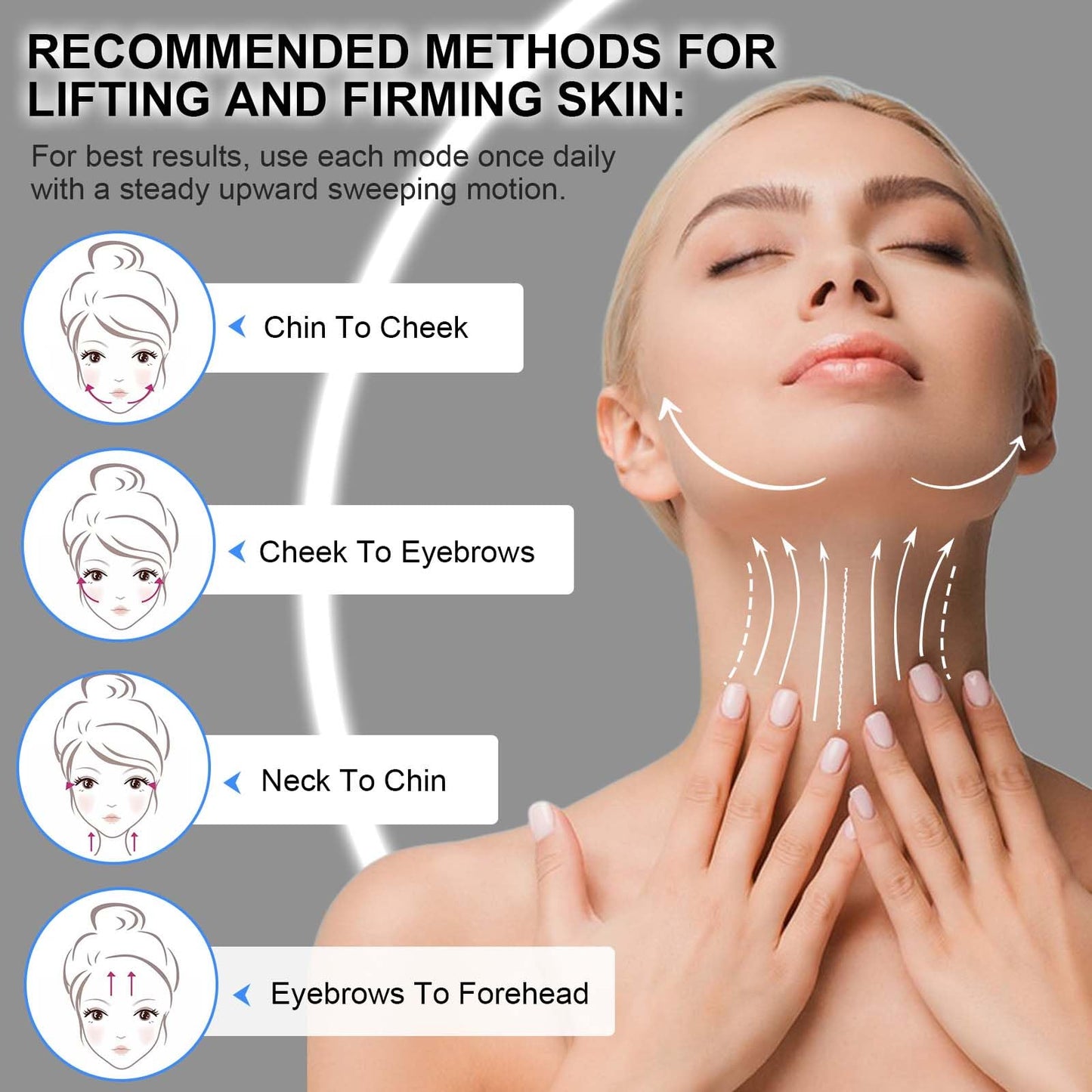 3-Color Light Therapy Facial Sculpting Tool – For Refreshed-Looking Skin & Jawline Care – Daily Beauty Ritual Device – Rechargeable Face Massager for Women