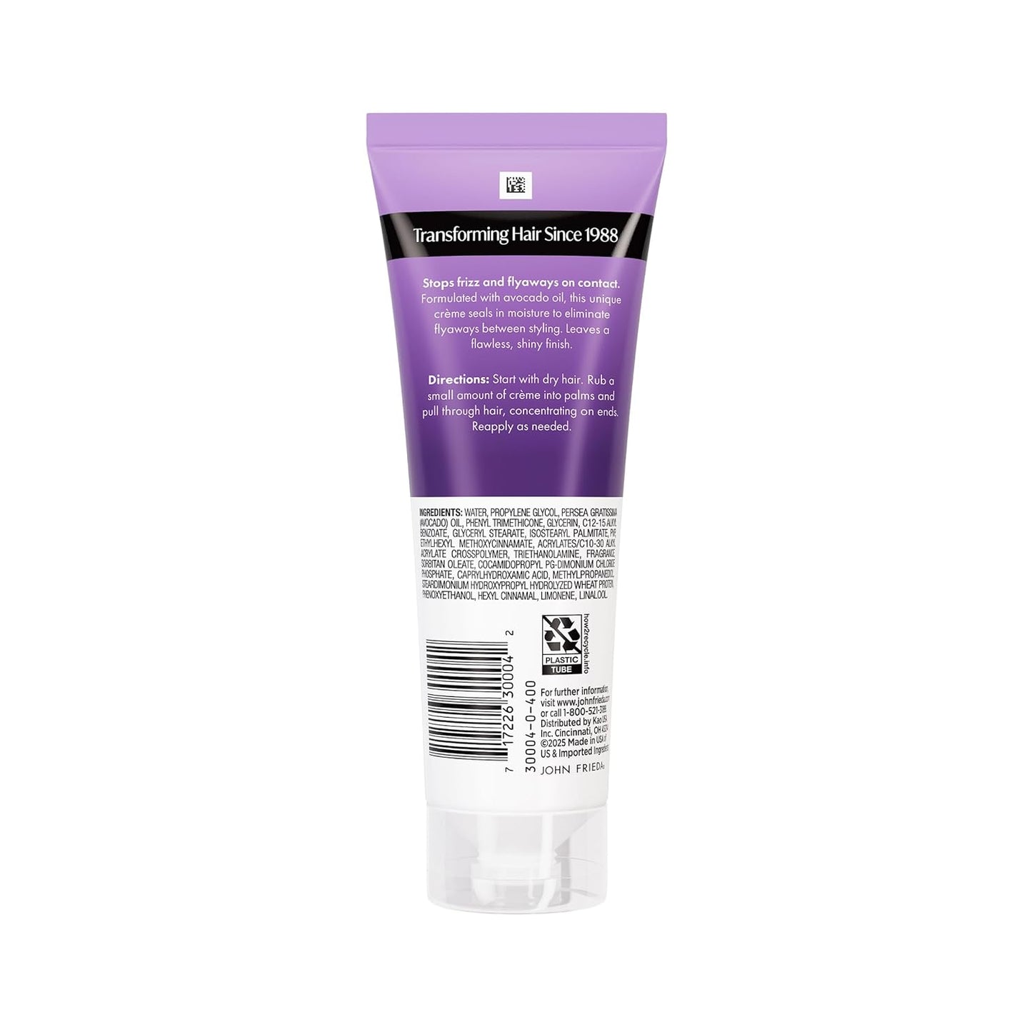 Frizz Ease Touch-Up Cream - Anti-Frizz Smoothing Cream with Avocado Oil | 4 fl oz for Frizzy Hair
