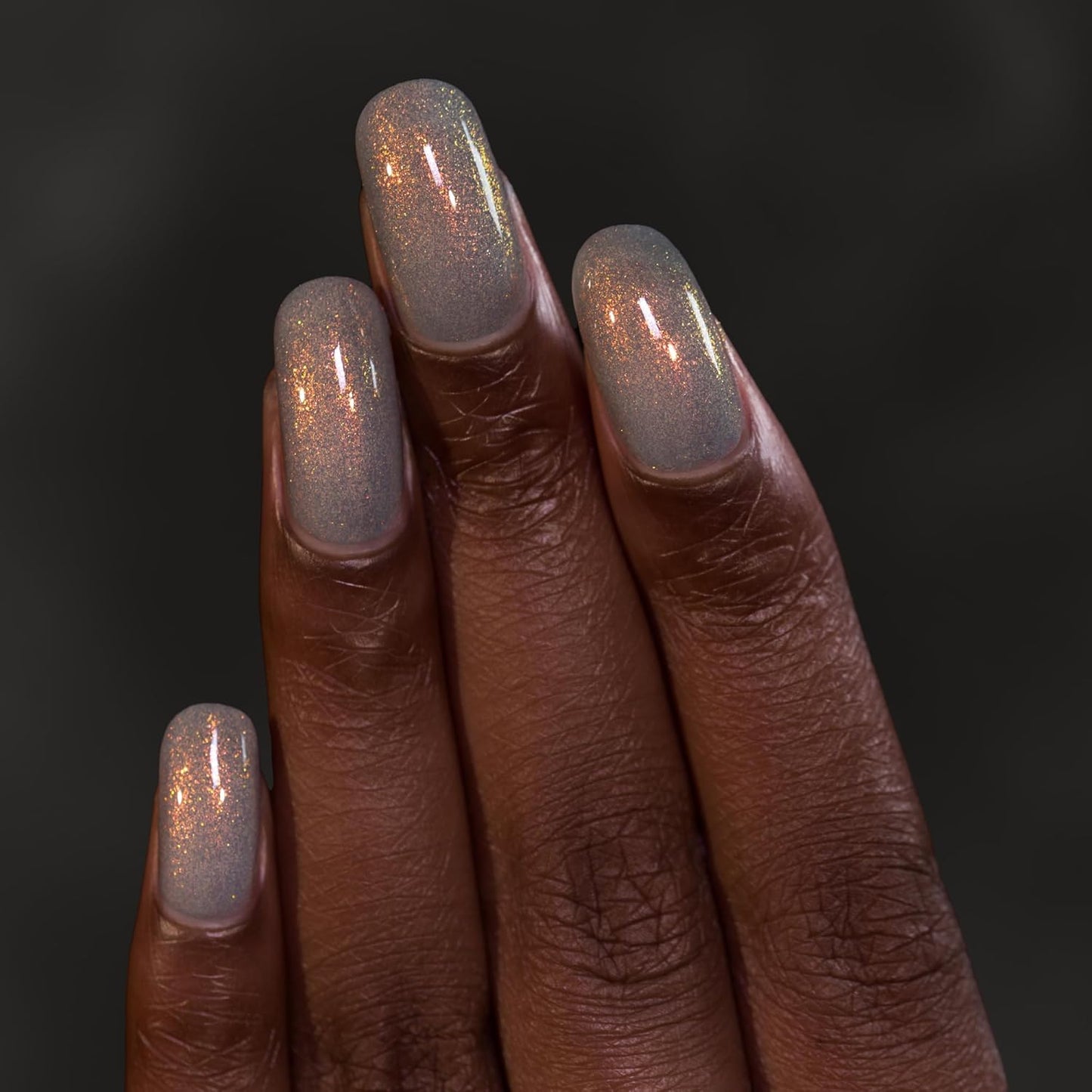 ILNP Flicker | Light Grey Shimmer Nail Polish for Stunning Nails - 15ml