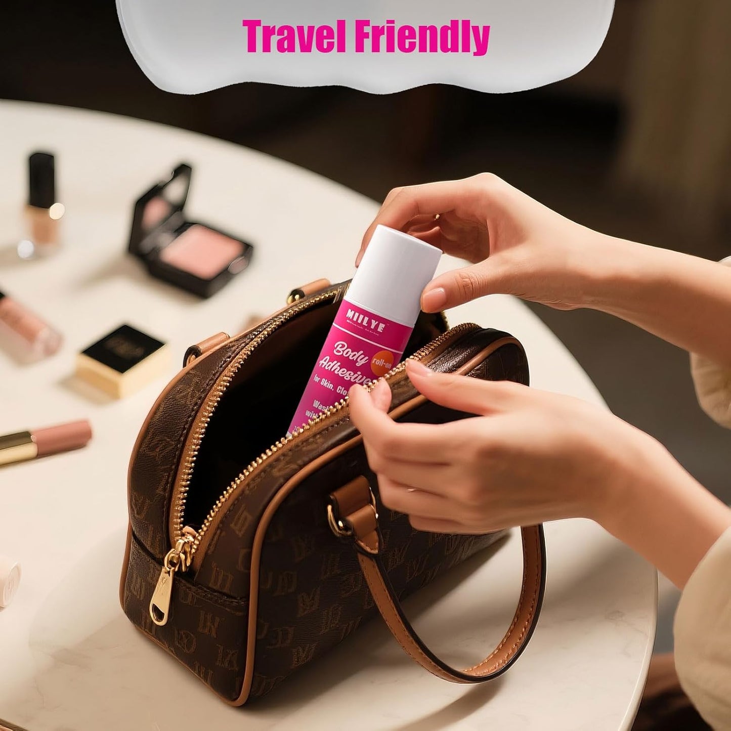 Body Adhesive Roll-On | Sweat Resistant & Water Wash Off | 2.54 Oz for Dancers, Socks, Leotards, Costumes