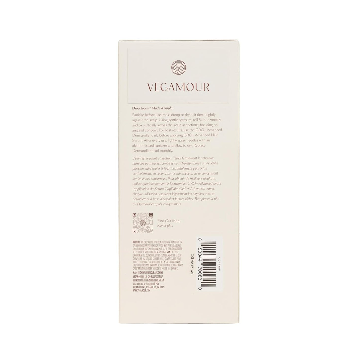 VEGAMOUR GRO+ Advanced Dermaroller - 1,200 Microneedle Scalp Tool | 0.25mm for Gentle Exfoliation & Maximum Coverage