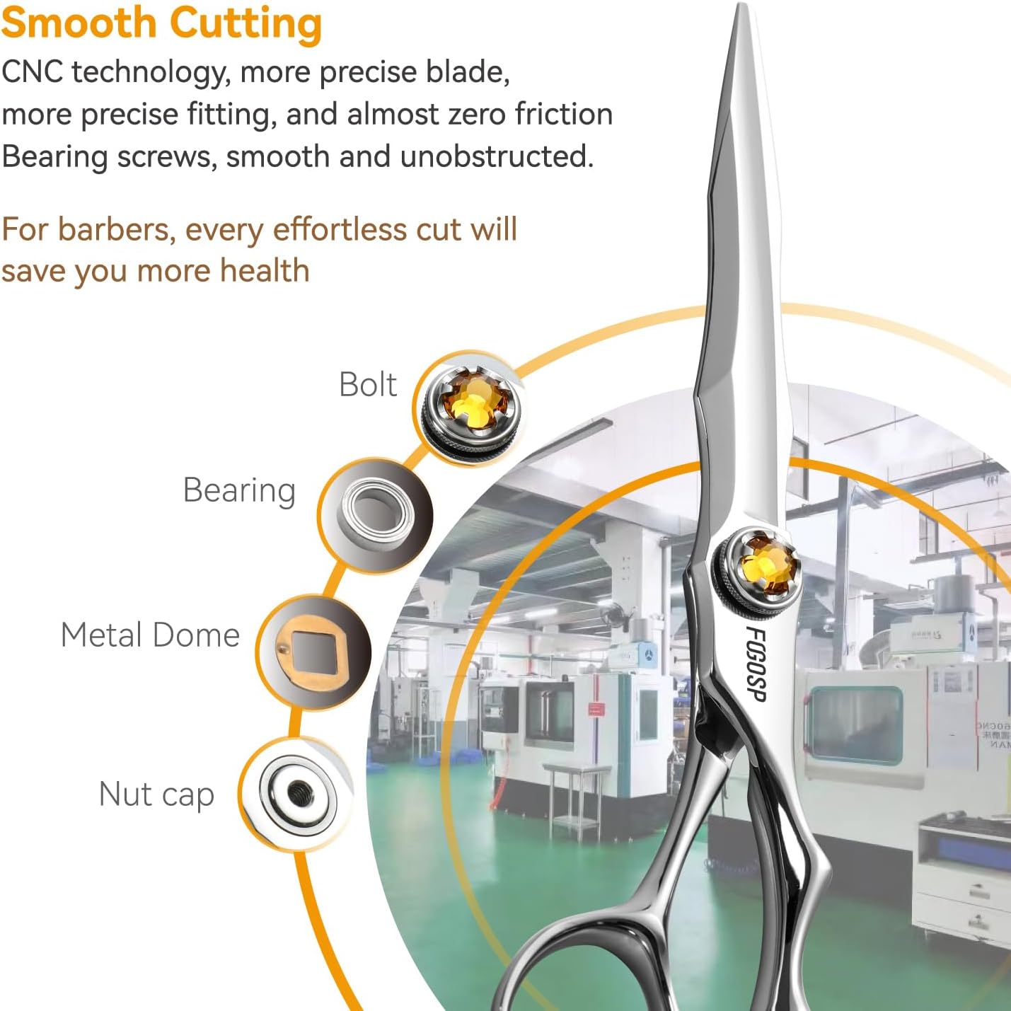 Professional Barber Scissors - 6.5" Japan VG10 Hair Shears for Precision Cutting | Unisex Design