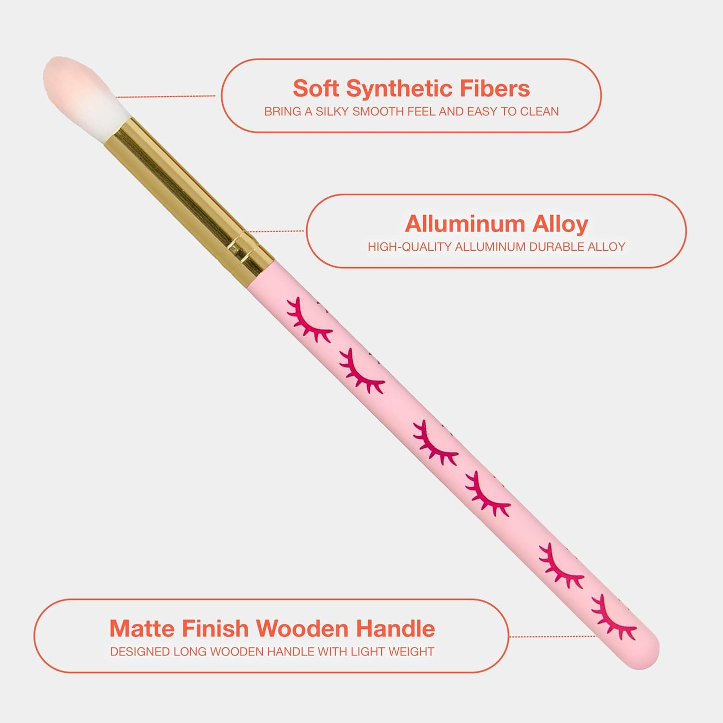 Lash Shampoo Brushes Set - Eyelash Cleansing Brush for Extensions | Soft Makeup Remover Tools (Pink, Pack of 10)