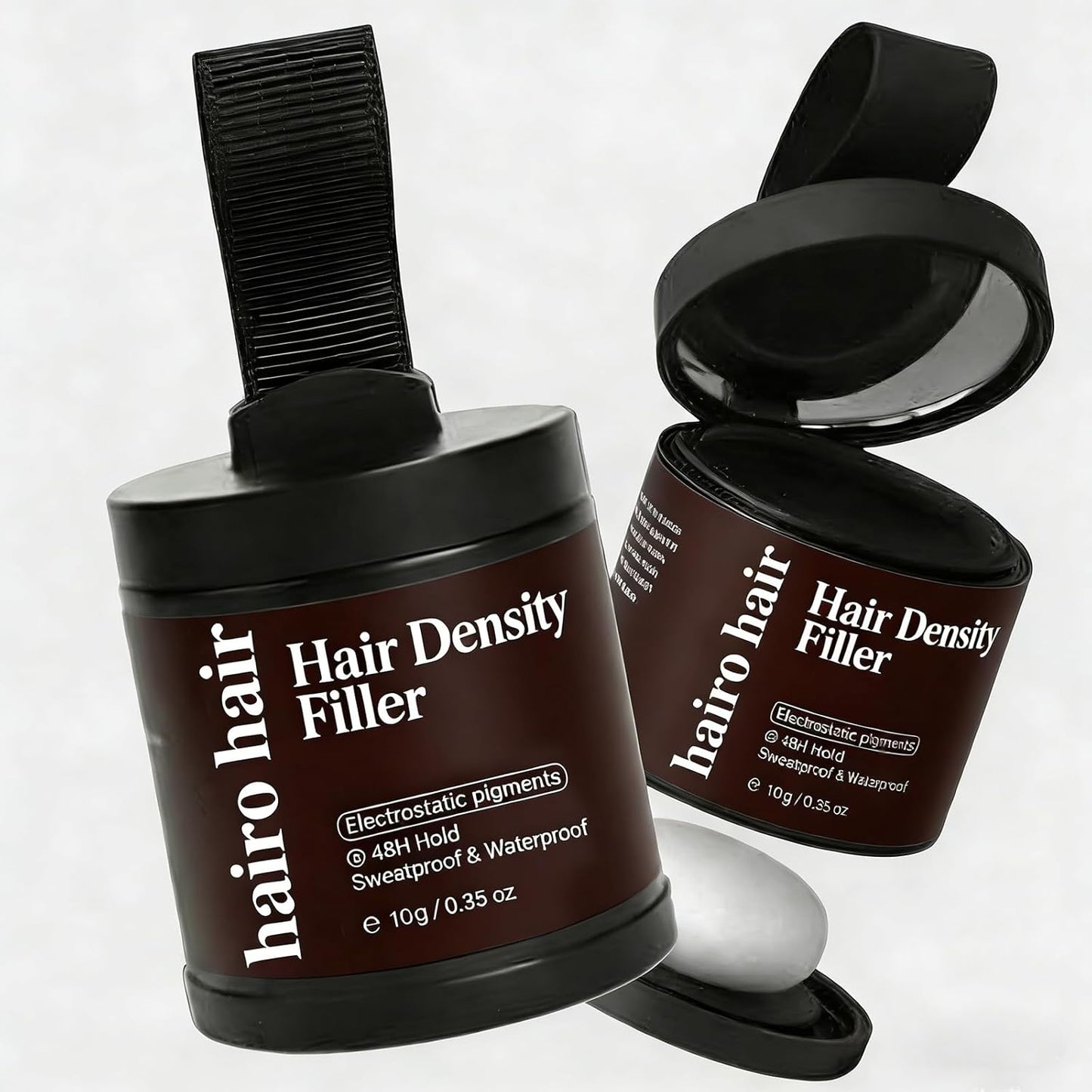 Hair Density Filler - 24-Hour Stain-Proof Powder for Bald Spot Concealing | Instant Coverage for Men & Women, Light Brown