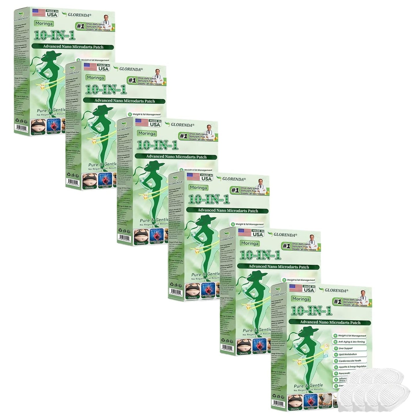 Moringa 10-in-1 Nano Patch - Natural Skin Care Patches for All Skin Types | 3 Pack