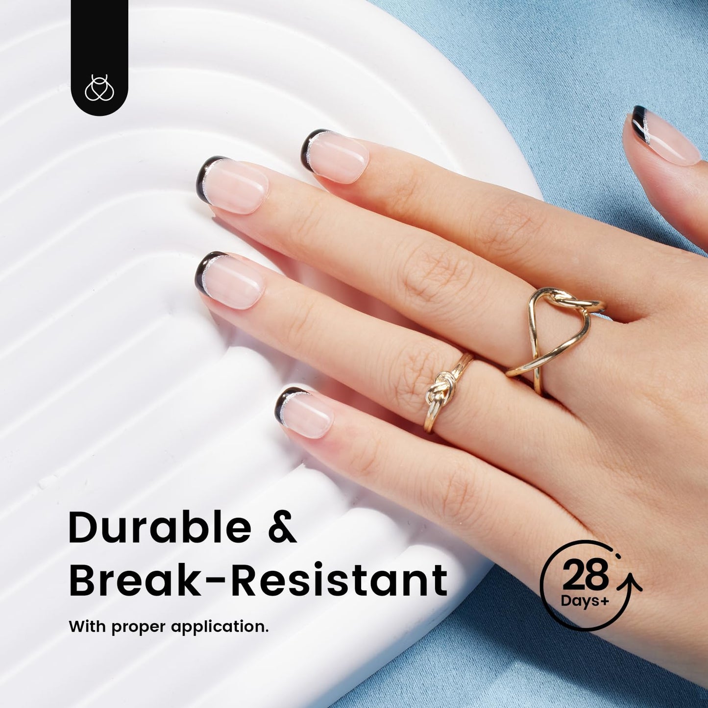 Beetles 504Pcs XS Short Square Nail Tips,12 Sizes Fake Nail Pre Shaped