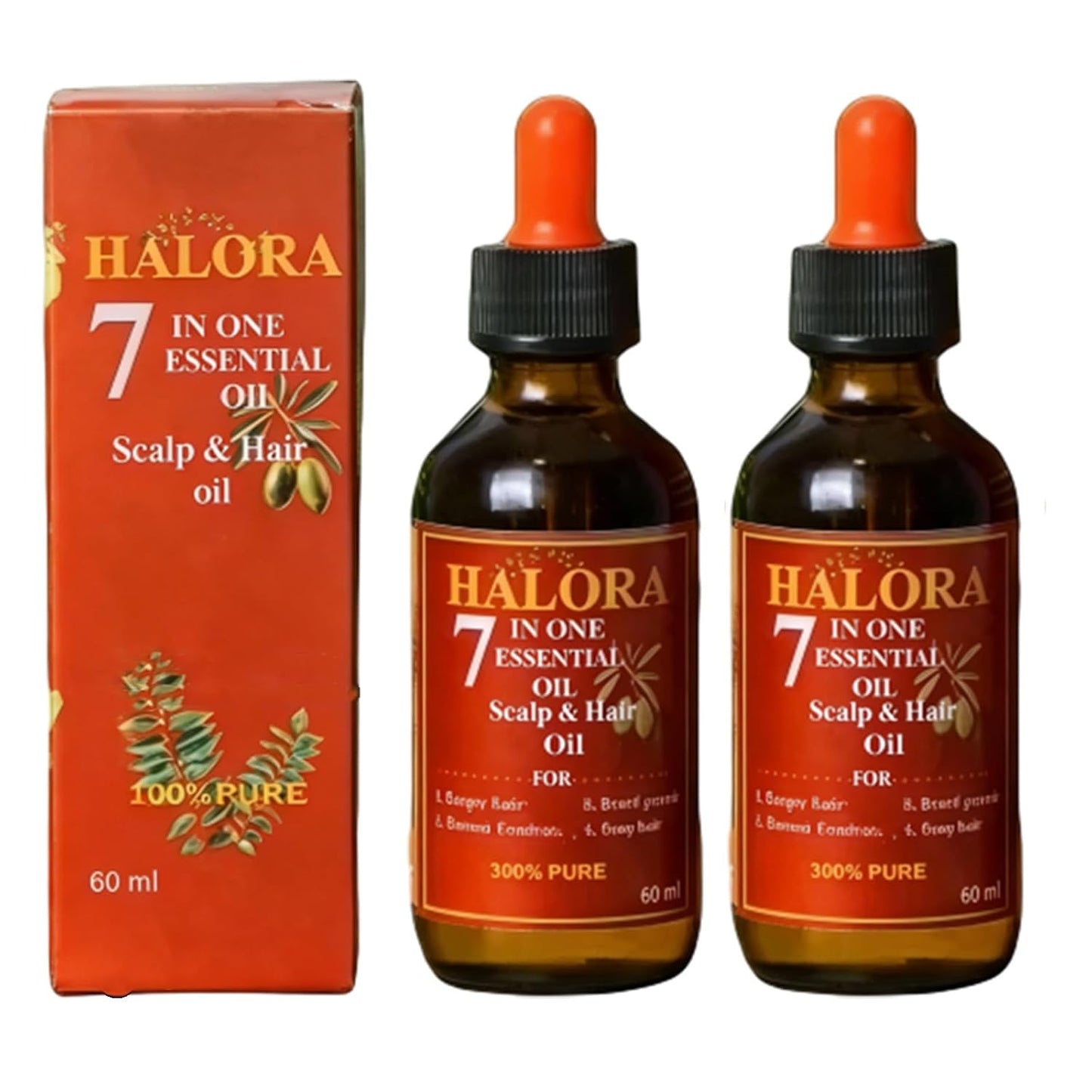 Hair Growth Oil - Deep Scalp Nourishing Serum for Thicker, Fuller Hair | Lightweight Non-Greasy Formula for Men & Women (5 Pcs)