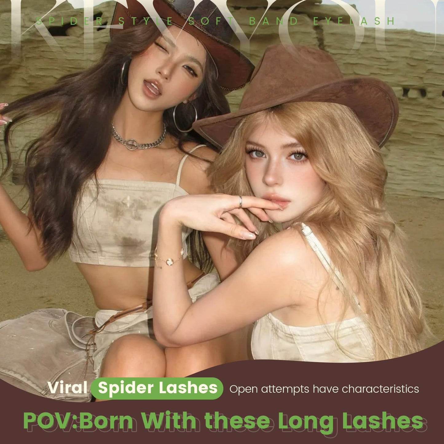 KEYYOU Spider Lash Clusters Breeze Wispy Eyelash Clusters Natural D Curl 8-16mm Clusters Eyelash Extension Invisible Band Spider Lashes for Daily Makeup