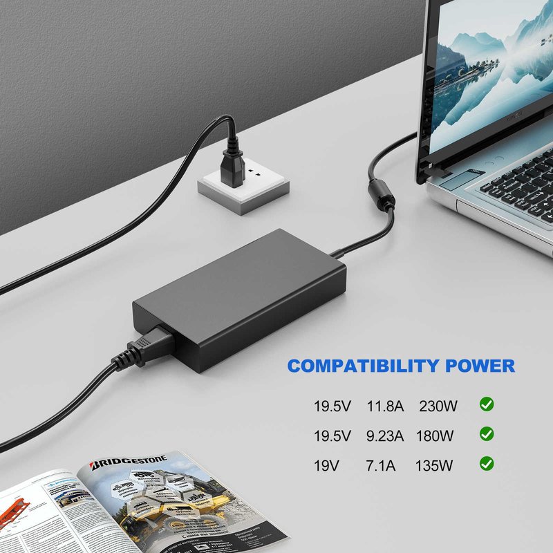 Slim 230W AC Charger Compatible with Acer Nitro 5 16 17 14 Predator Helios 300 AN16-51 AN17-41 AN515 PH315-54 PH317-55 Predator Triton 16 14 300 500 PT315 PT515 Laptop Power Supply Adapter