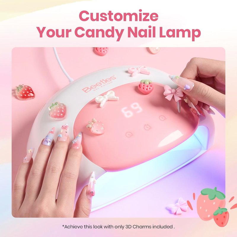 Beetles UV LED Nail Lamp - Candy White Gel Polish Dryer with Smart Sensor & 3 Timers | Larger Space for DIY Nails