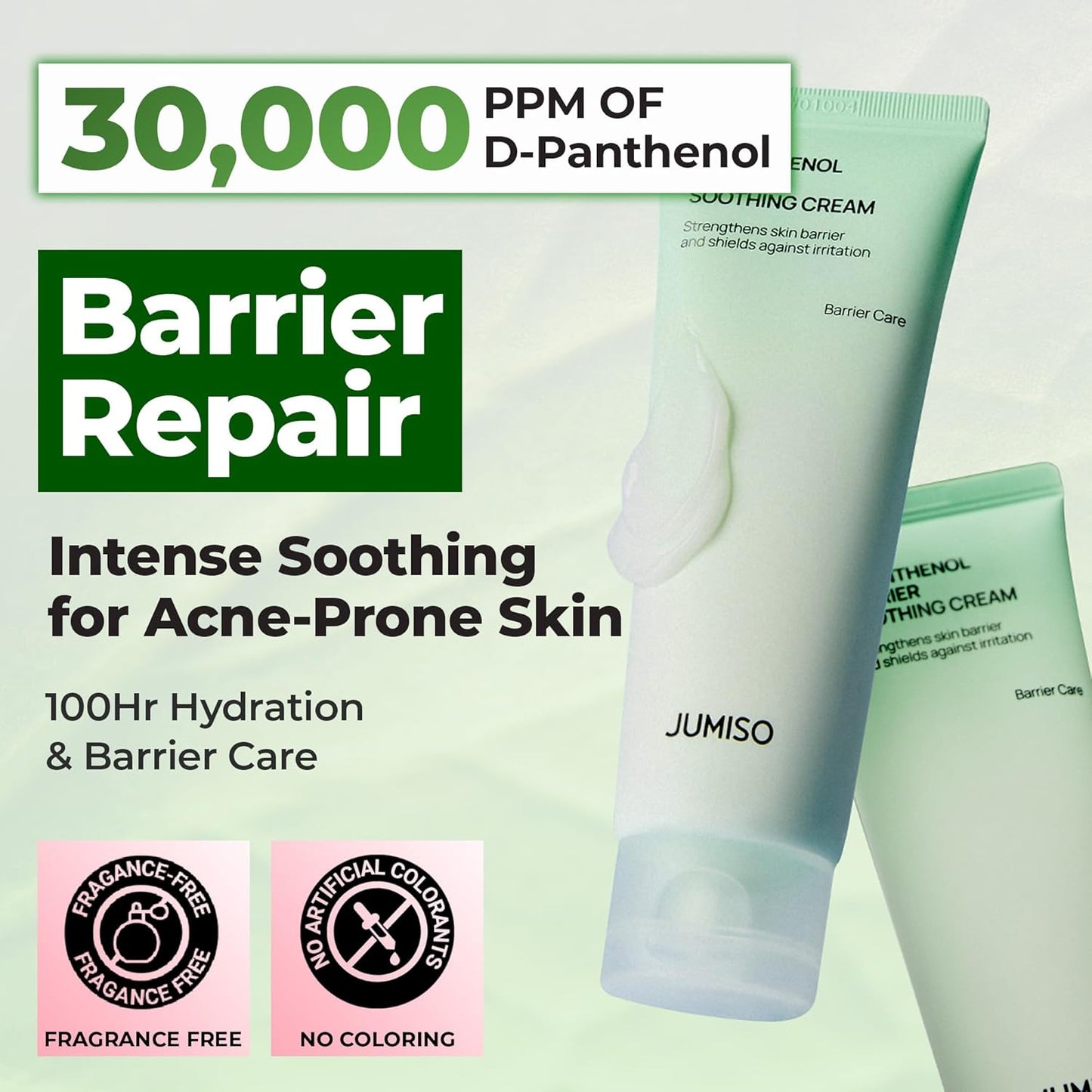 Panthenol Ceramide Barrier Repair Cream - Soothing Gel Moisturizer for Sensitive Skin | Lightweight, Non-Greasy, 2.71 fl oz