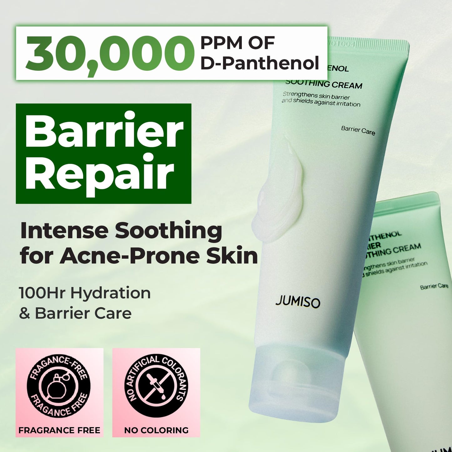 JUMISO 5-Ceramide Cica Barrier Repair Cream for Sensitive Skin, 2.71 oz