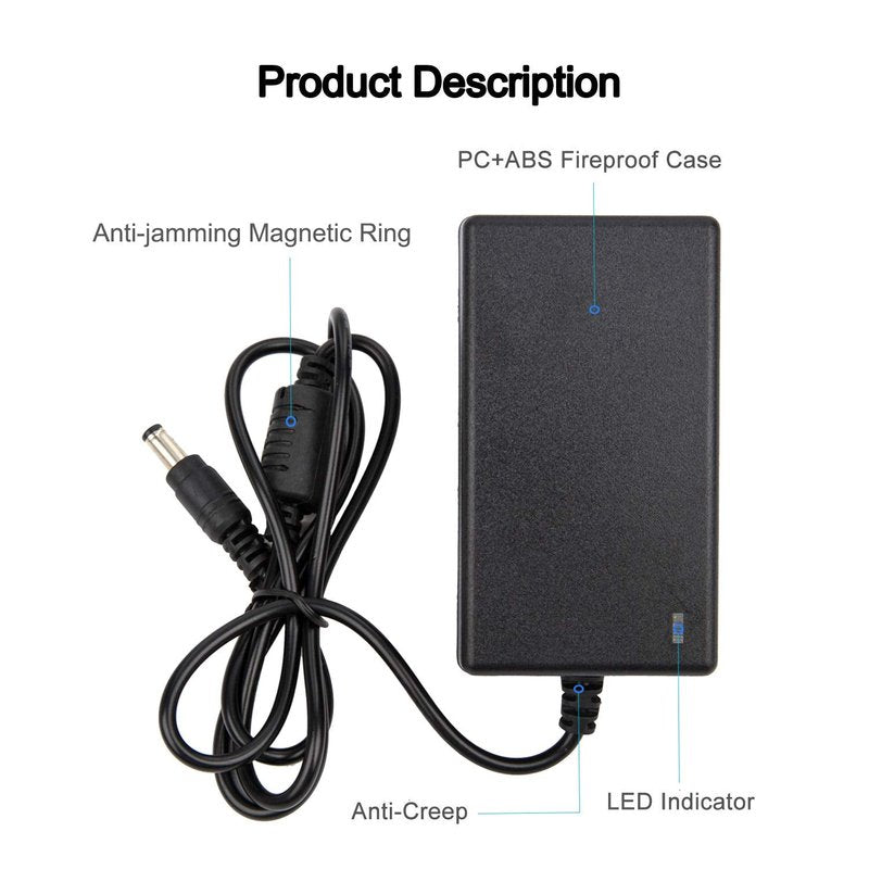COOLM 12V 3.5A Power Supply Adapter 3.5Amp 42W 3500mA for Netgear Nighthawk Router R6700 R7000 WiFi System AC3000 AC2200 RBK53 RBK43 RBK20, Wireless-AC Wireless-N Access Points Power Cord
