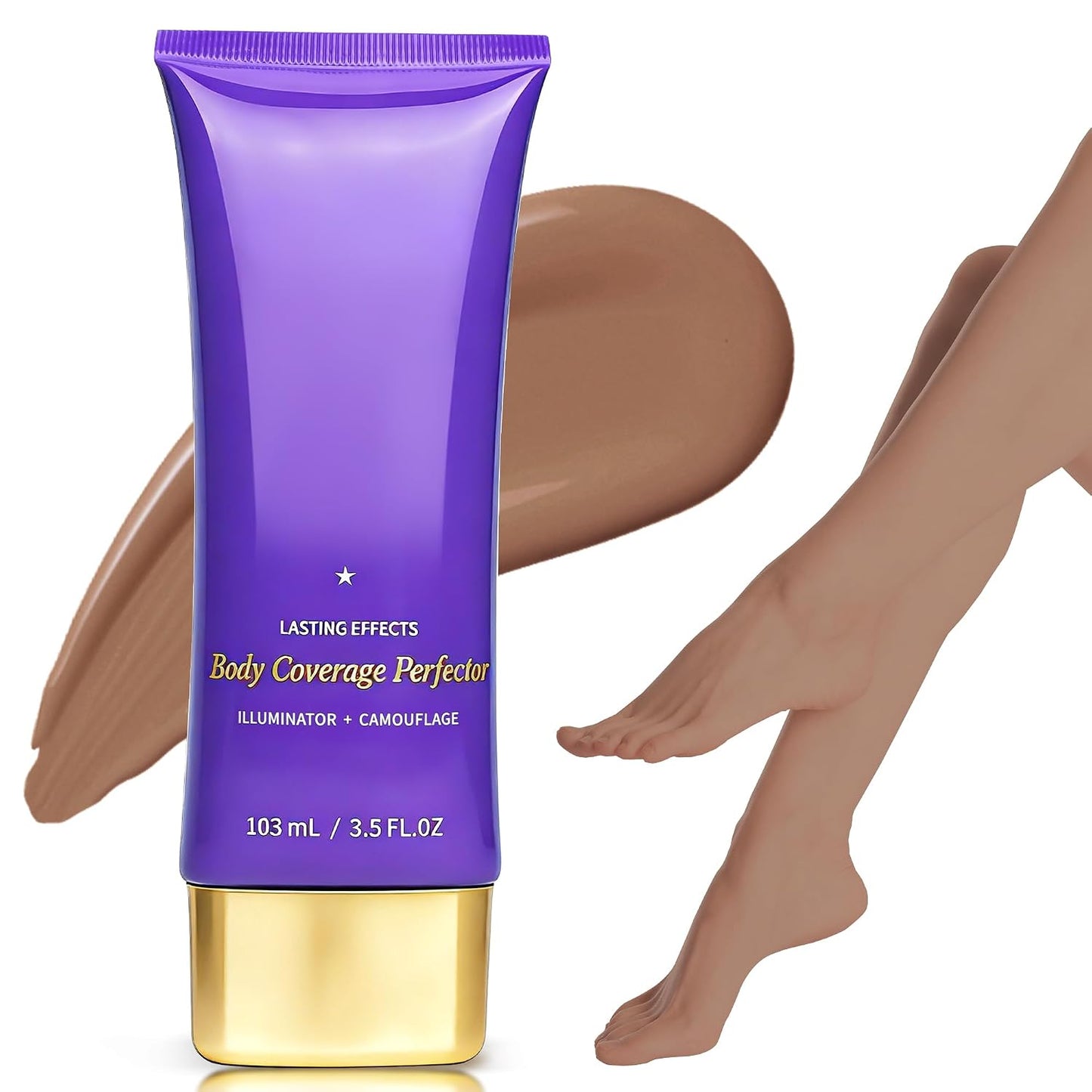 Tattoo Cover Up Makeup - Waterproof Body Concealer for Scars & Bruises | Long-Lasting 3.5oz in Bronze Radiance