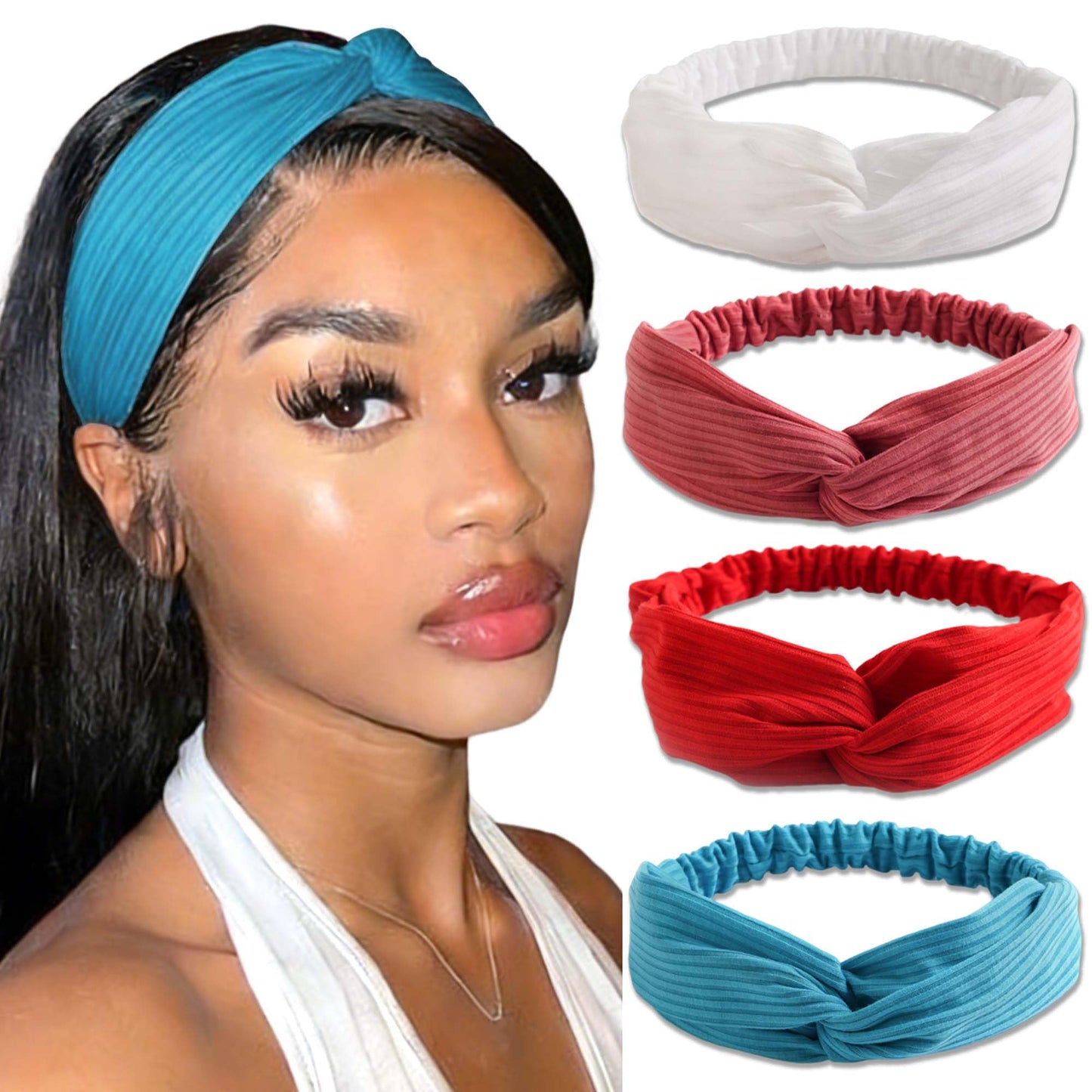 STGDAK Headband For Women's Hair Band Cute Hair Wrap Wide Headband 4Pcs