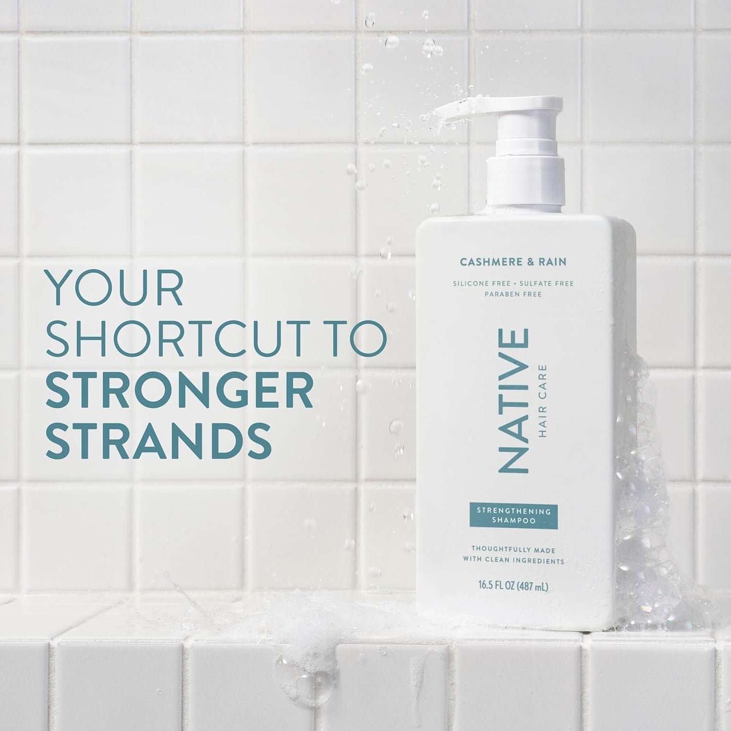 Strengthening Shampoo - Cashmere & Rain | 16.5 Fl Oz for Healthy Hair