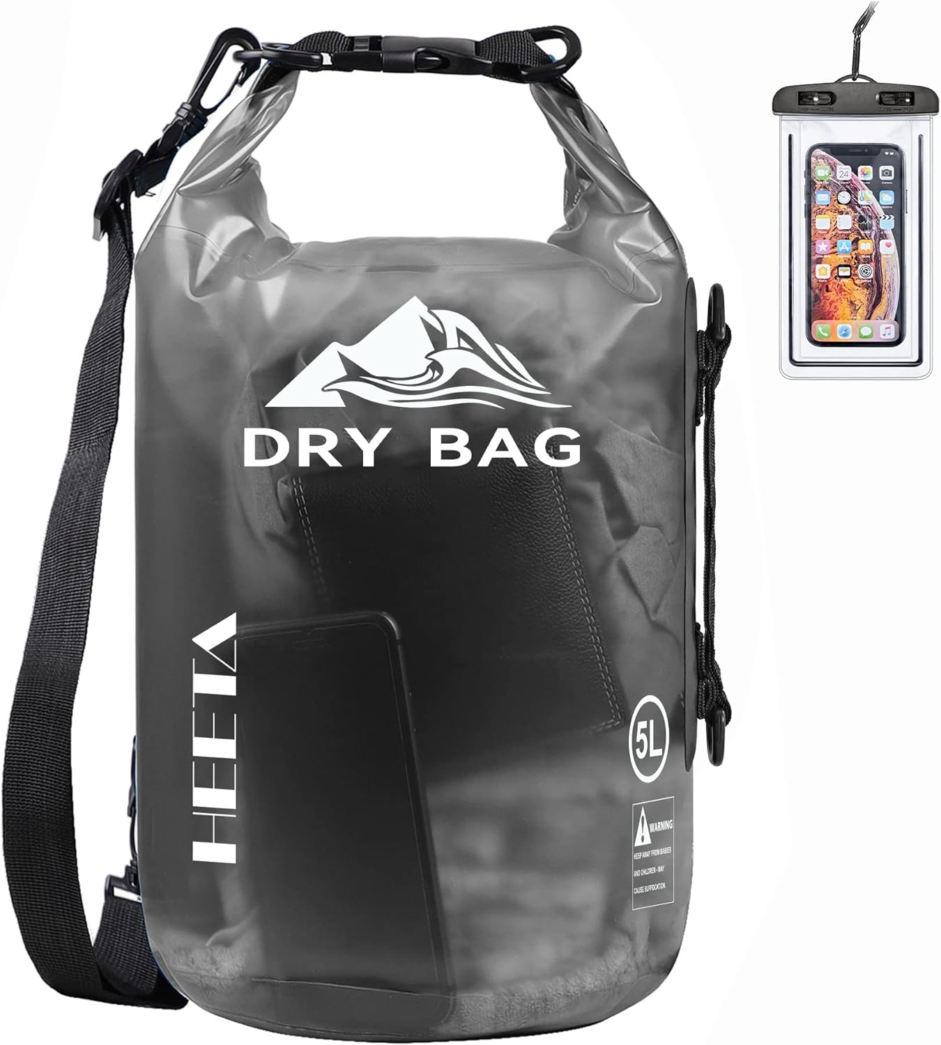 Waterproof Dry Bag - Lightweight Roll Top Storage Backpack for Travel, Swimming, Boating | 5L/10L/20L/30L/40L Sizes