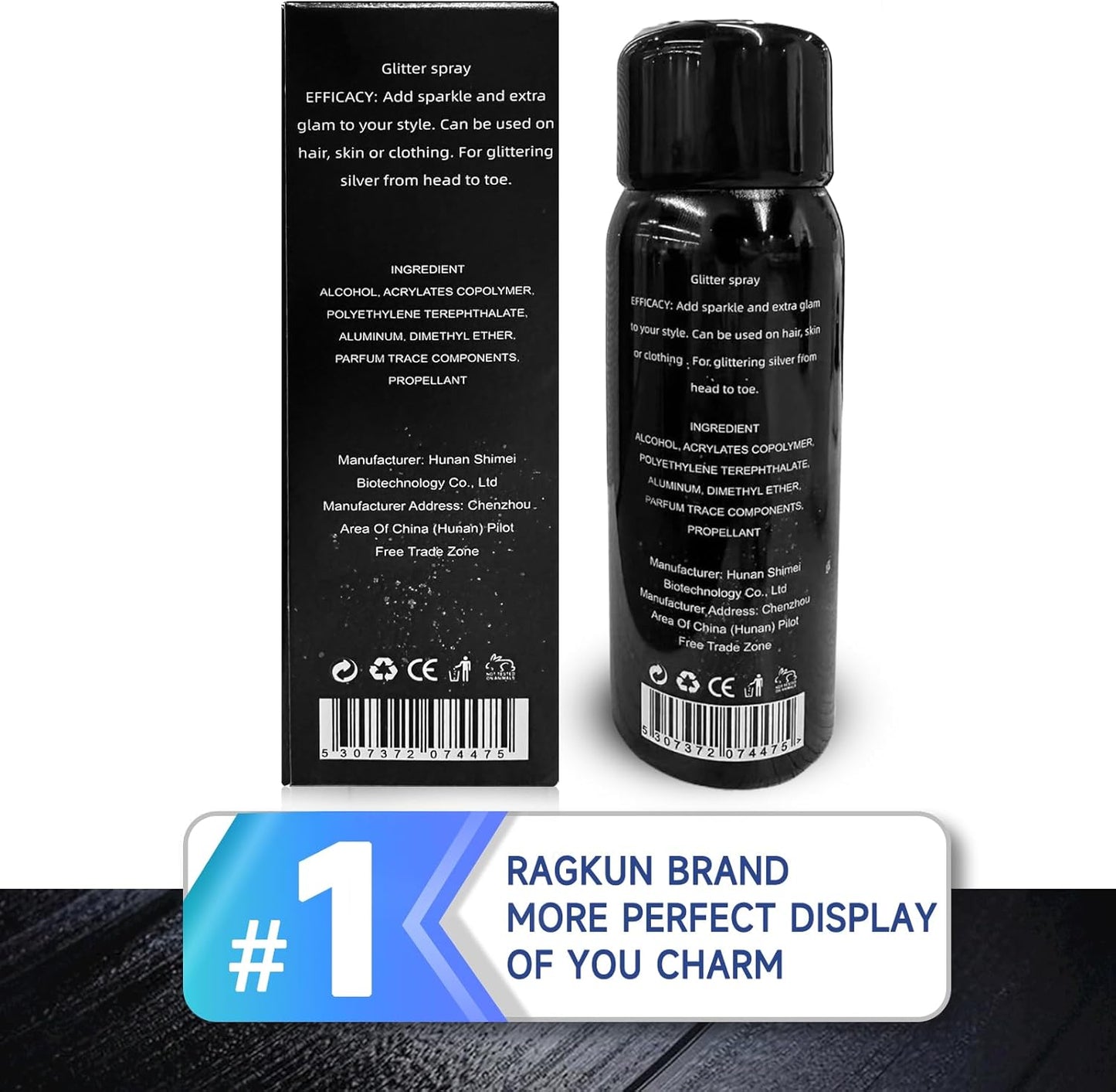 Body Glitter Spray - Long-Lasting Silver Glitter for Hair & Body | Quick-Drying 2.11 Fl Oz for Festivals & Raves