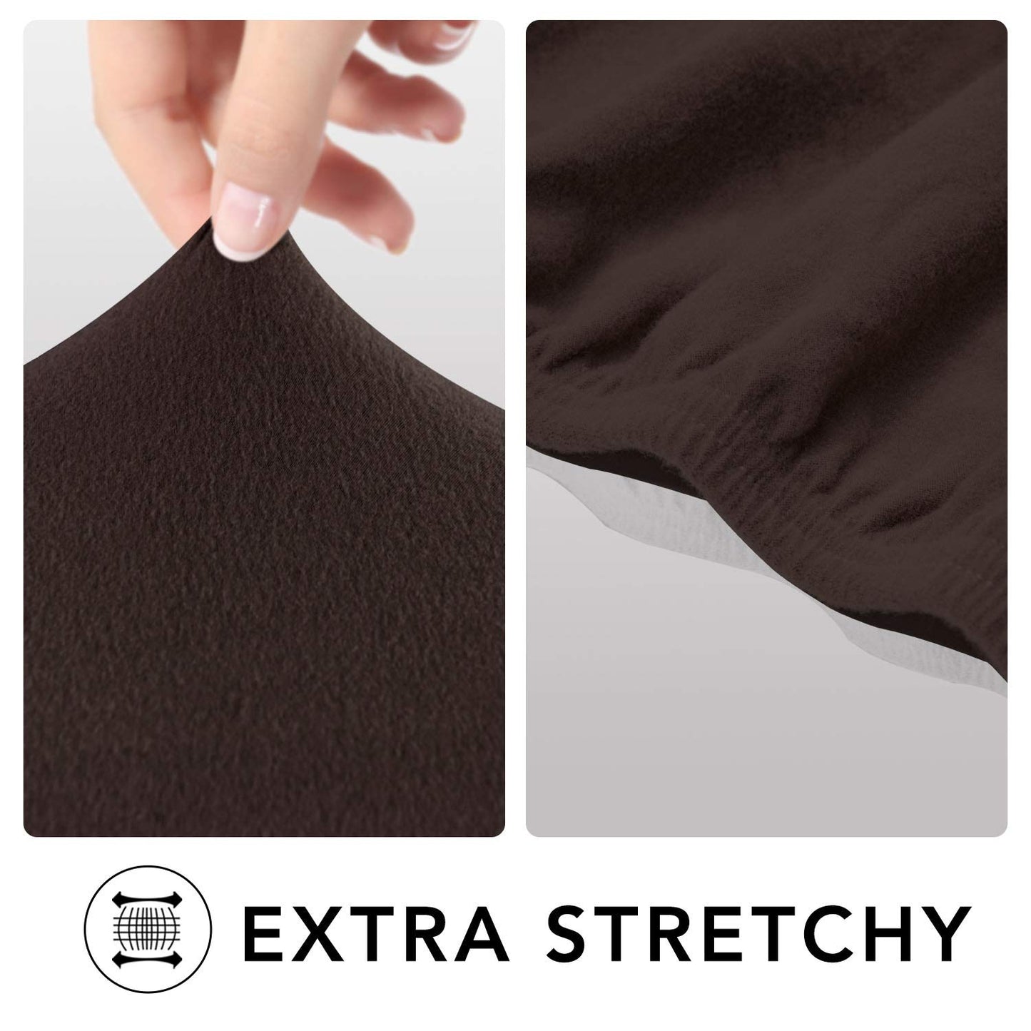 PureFit Stretch Couch Covers for Sofa Large Sofa Slipcovers Chocolate