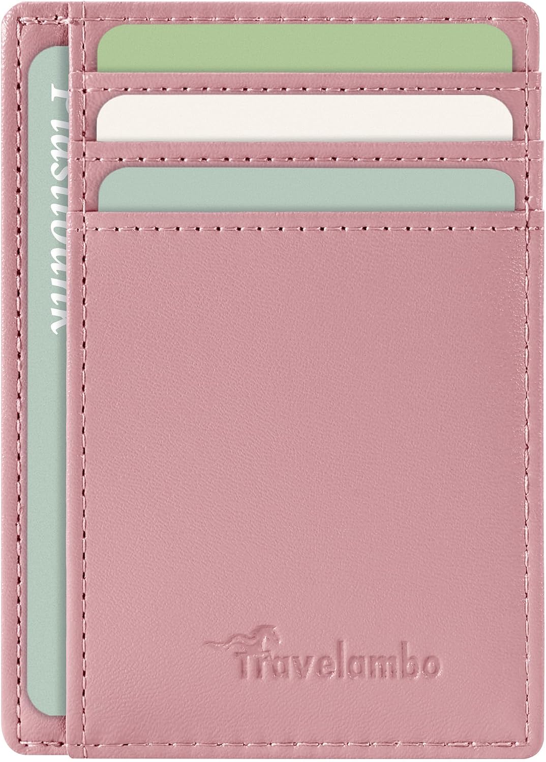 Minimalist Leather RFID Blocking Slim Wallet - Medium Size for Front Pocket Use