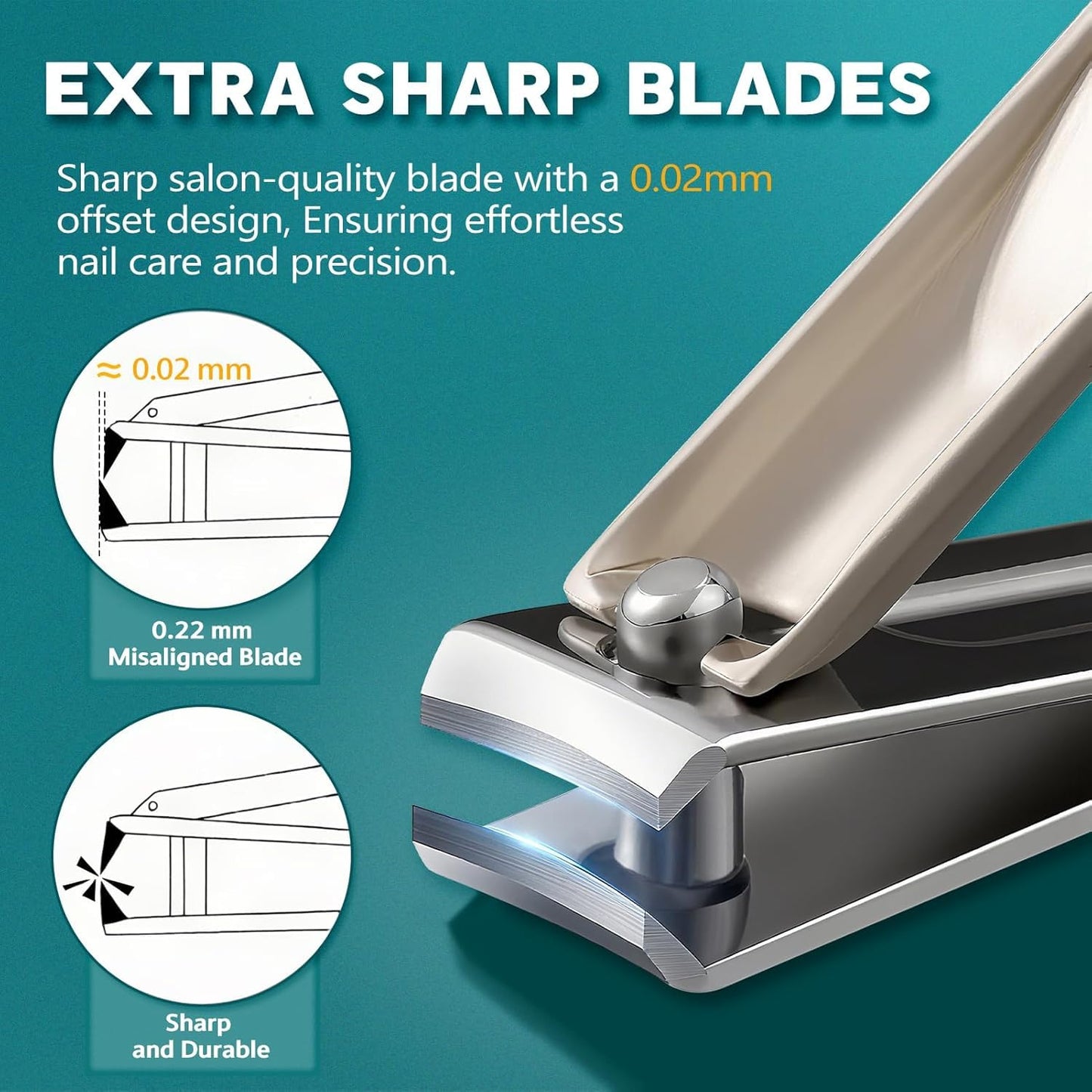 Nail Clippers Set, Fingernail and Toenail Clipper Cutters Kit