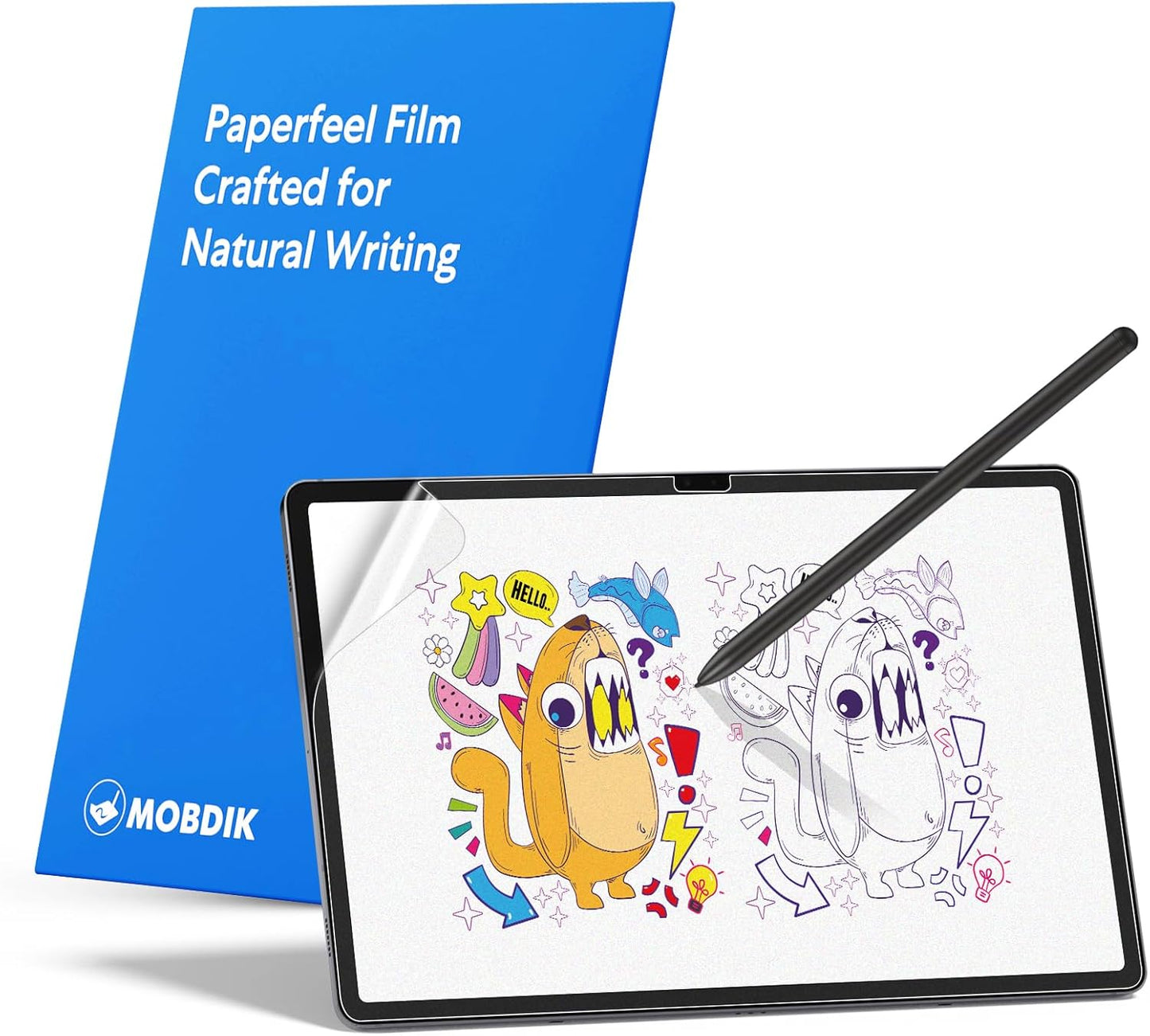 MOBDIK Paperfeel Screen Protector for iPad A16 & Air | Anti-Glare, Easy Install, 2-Pack