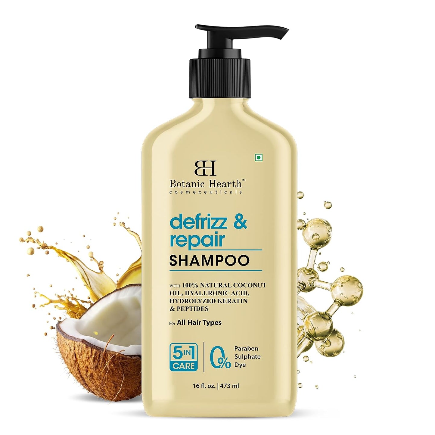 Botanic Hearth Argan Shampoo - Hydrating & Volumizing Formula for All Hair Types | 16 fl oz