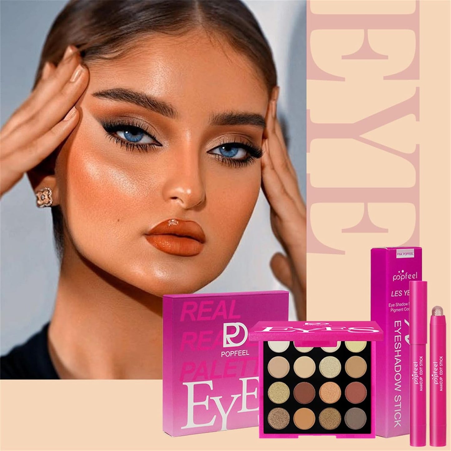 All-in-One Makeup Kit for Women - Hot Pink Essential Bundle with Eyeshadow, Lipstick, Blush & Foundation | Perfect Mother's Day Gift