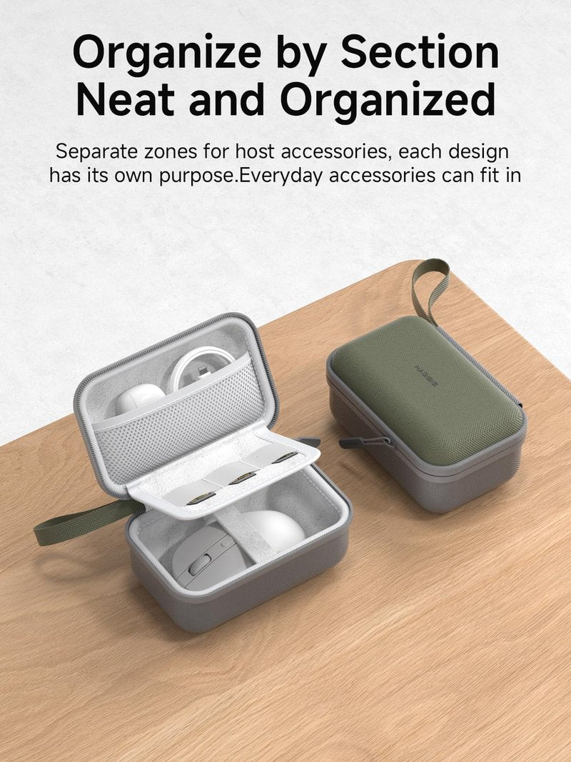 Hagibis Mouse Storage Case, Electronic Organizer Travel Bag, Portable Carry Case for Wireless Mouse Cable Charger Power Bank Hardshell (Green)