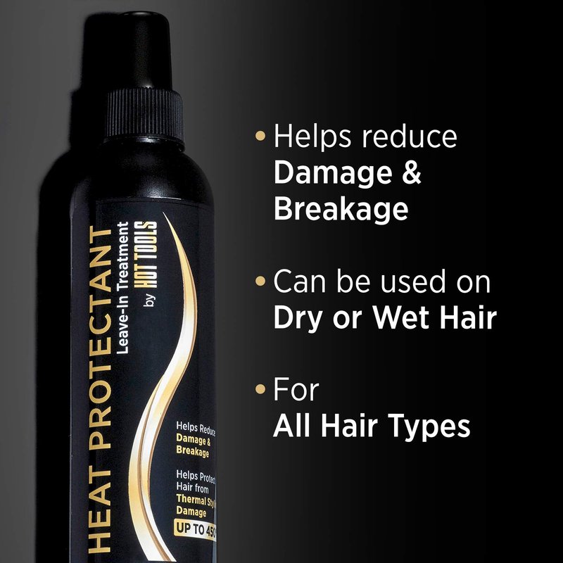 Hot Tools Hair Heat Protectant Leave-in Treatment Spray, 8 Ounce