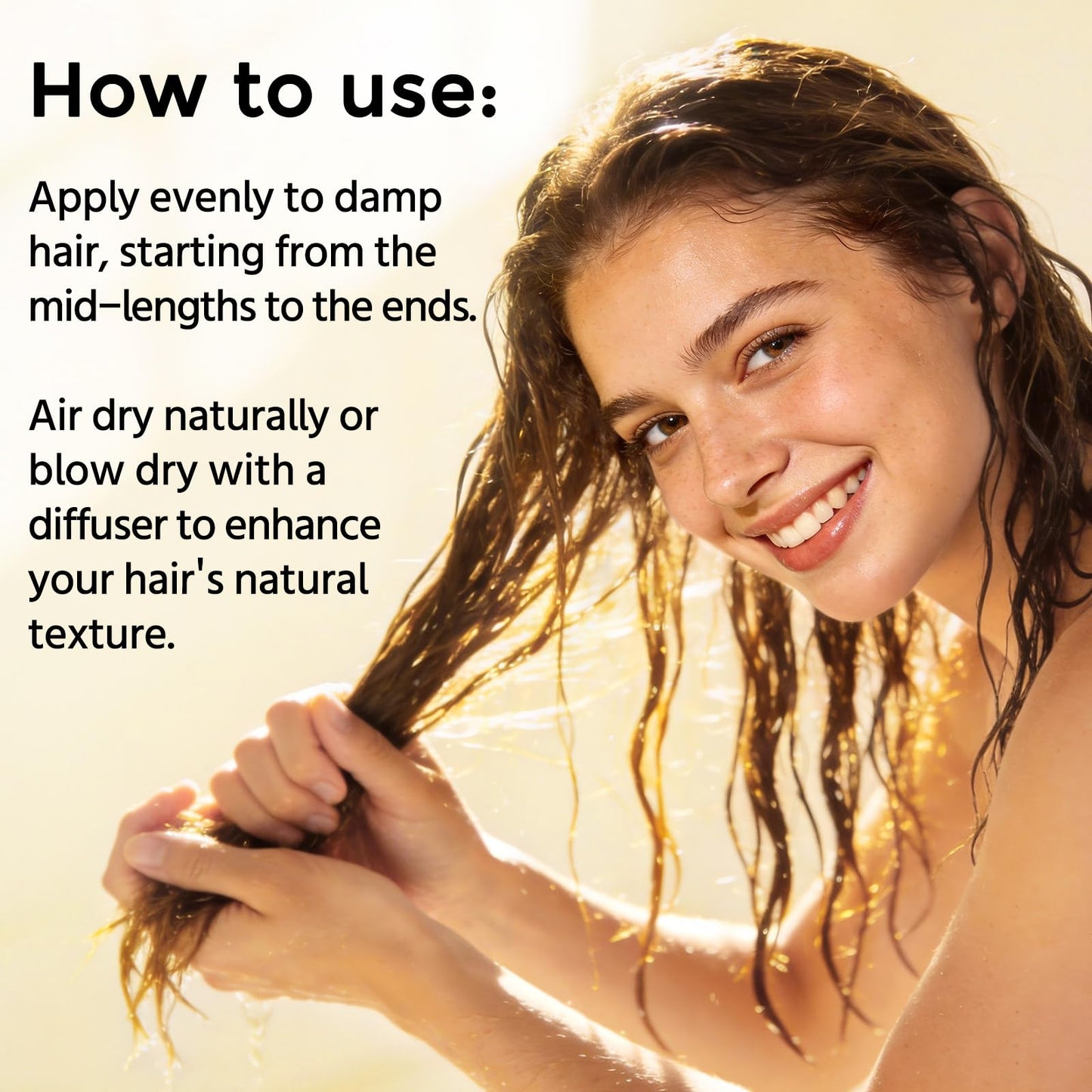 Air Dry Cream for Straight & Fine Hair, Styling Cream for Curly, Wavy