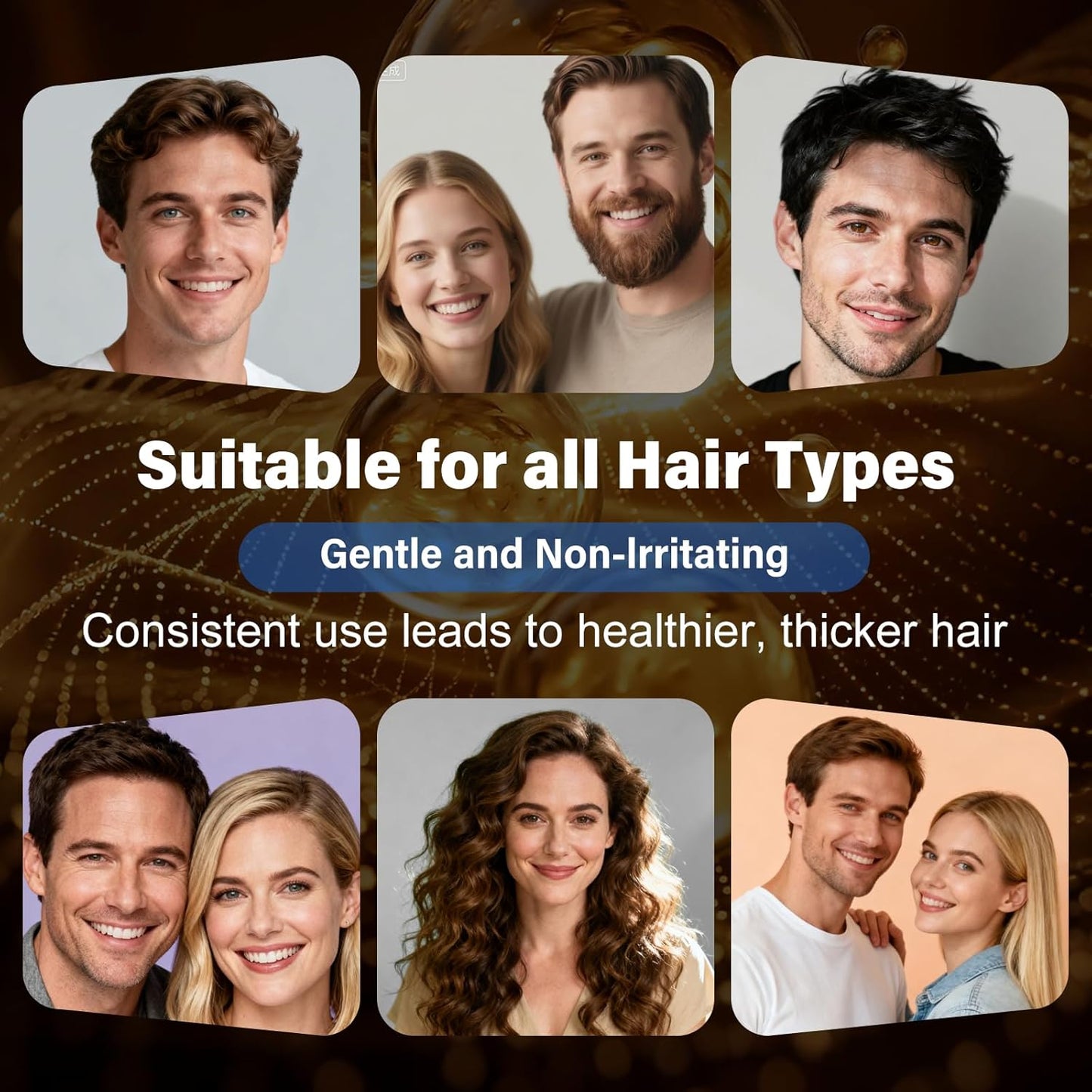 Minoxidil Hair Growth Serum - 5% Formula for Men & Women | Biotin-Infused, 4-Month Supply, 3 x 2.7 FL OZ