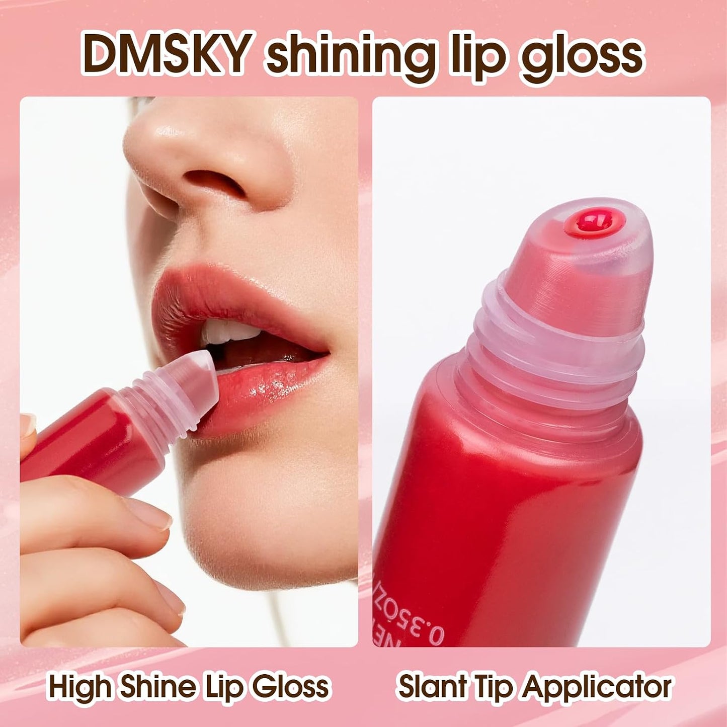 Dmsky Lip Gloss Set - 12 Colors Moisturizing Lip Gloss with Vitamin E for Dry Lips | Bulk Pack