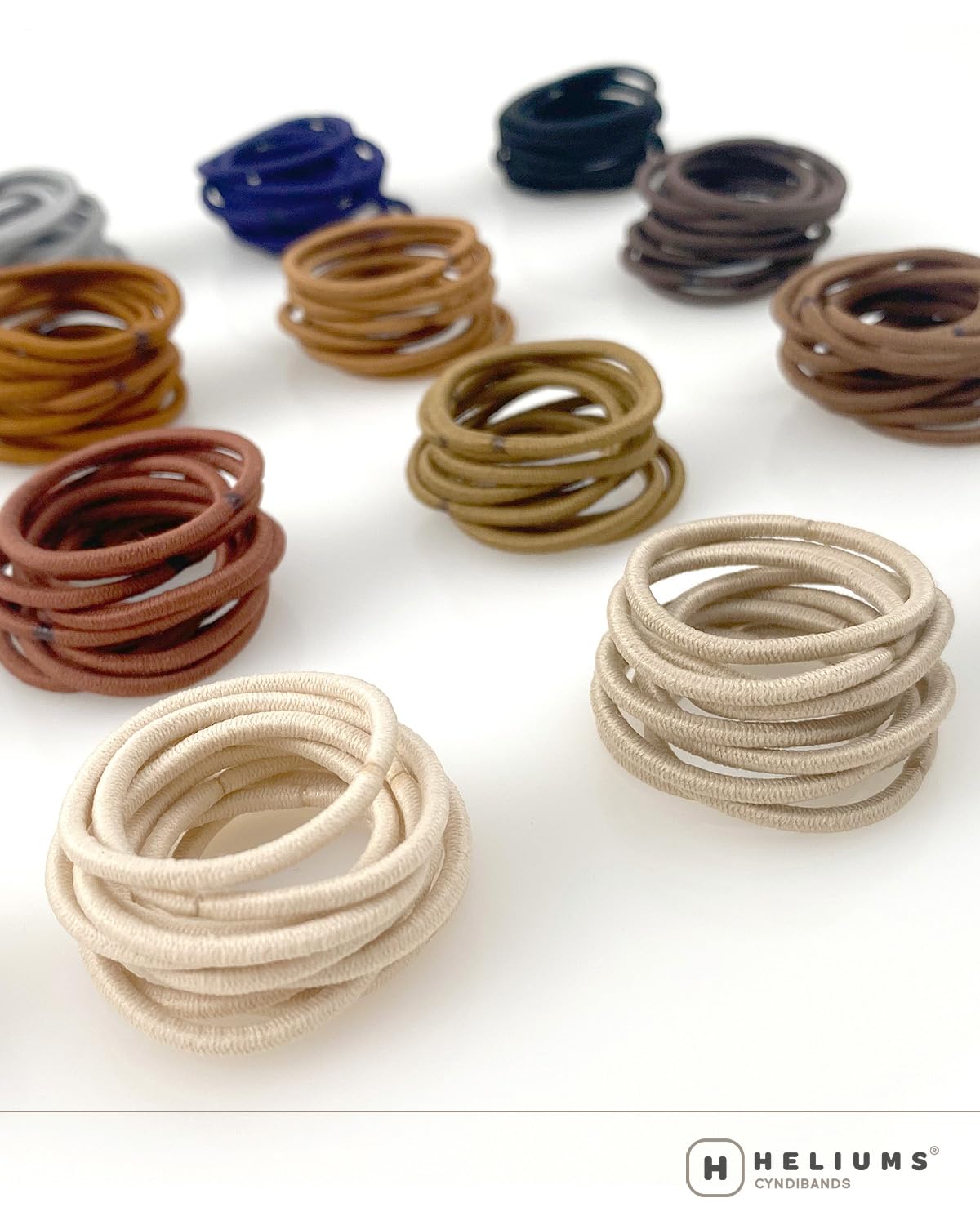 Small Hair Ties - Auburn Red No-Damage Mini Elastics | 1 Inch, 48 Count for Thin Hair & Kids