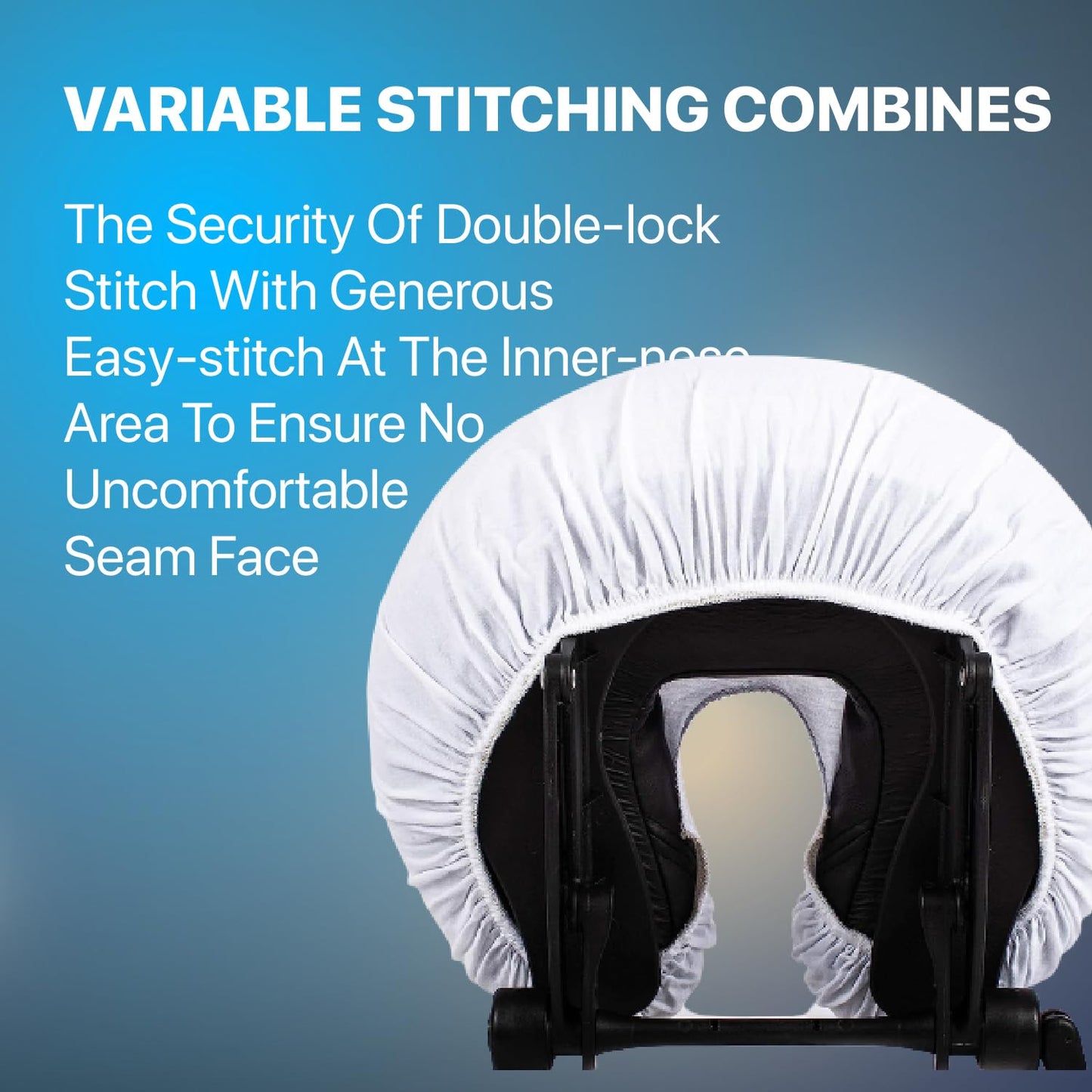 Acuforce Face Cradle Covers 3 Pack – Seamless 100% Cotton Headrest Cover | Soft Breathable Comfort for Massage Face Cradle Pillow | Washable Hygienic Fit