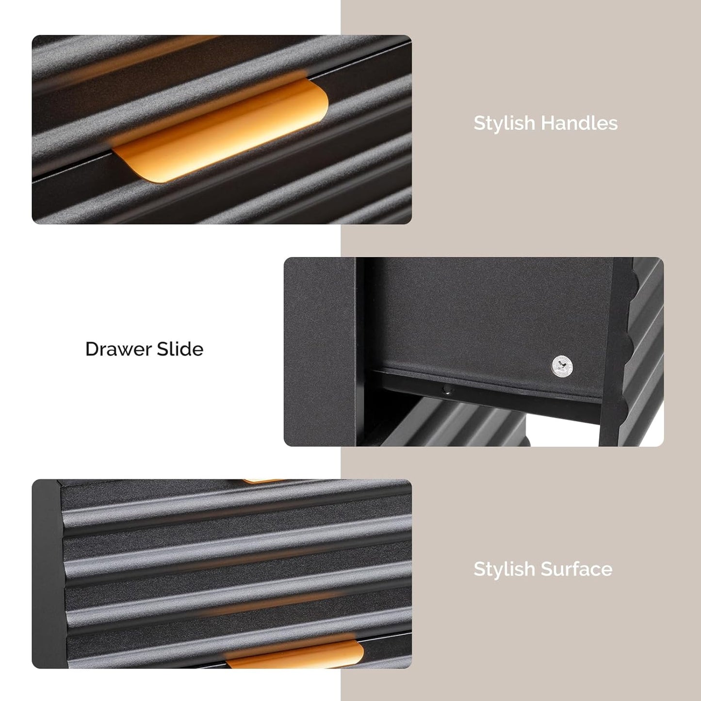 Professional Salon Station - Tempered Glass Top, 3 Drawers, Heat Resistant Tool Holders | Black Barber & Stylist Storage Cabinet