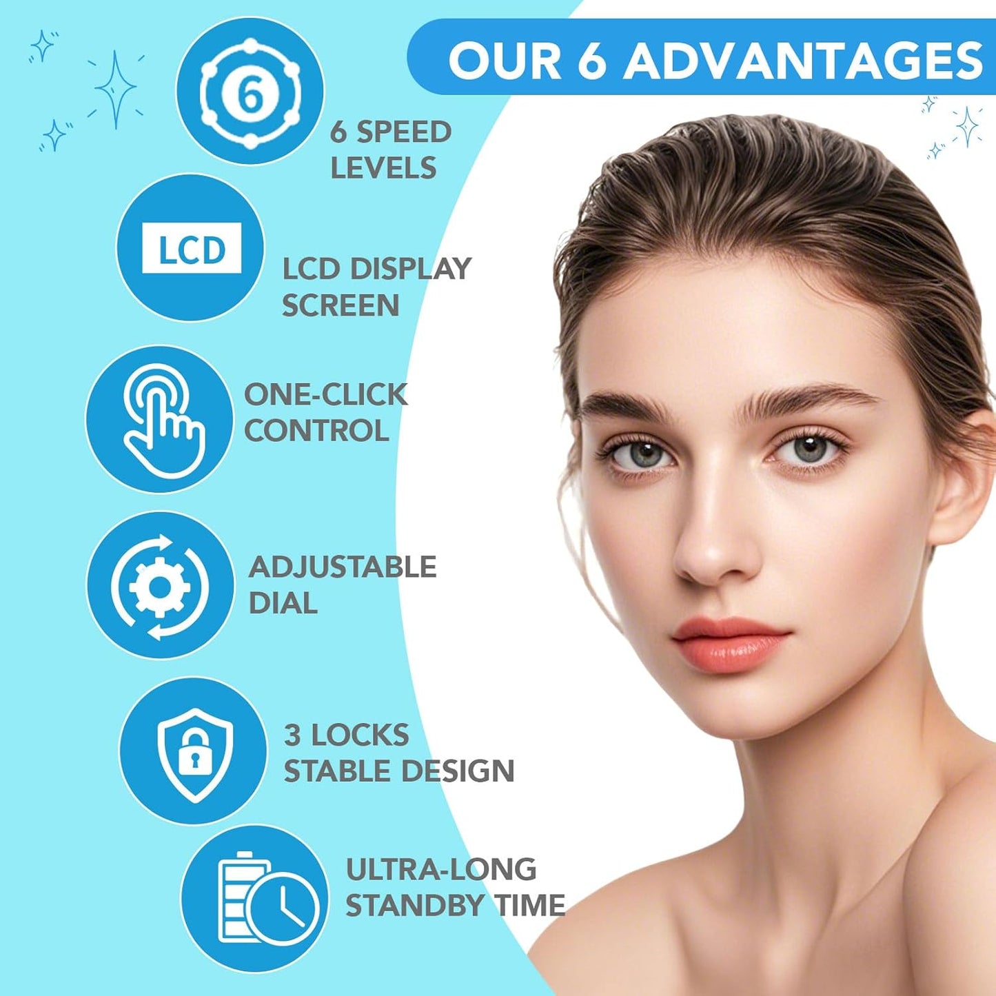 Microneedling Derma Stamp Pen - 0.25mm Dermastamp System for Skin Care | Effective Tool for Women