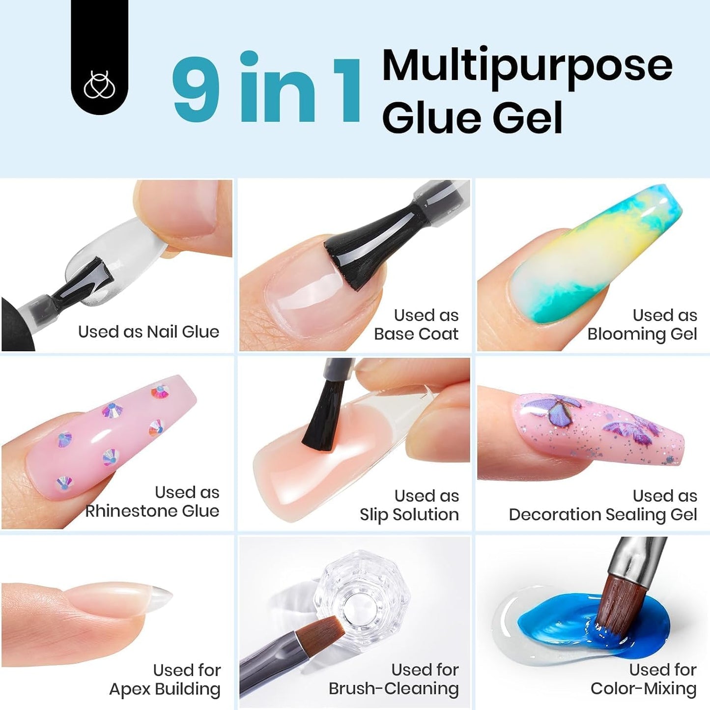 Beetles Gel Nail Tips - 576 Pcs Short Almond Acrylic False Nails | 12 Sizes, Easy DIY Press-On Extensions