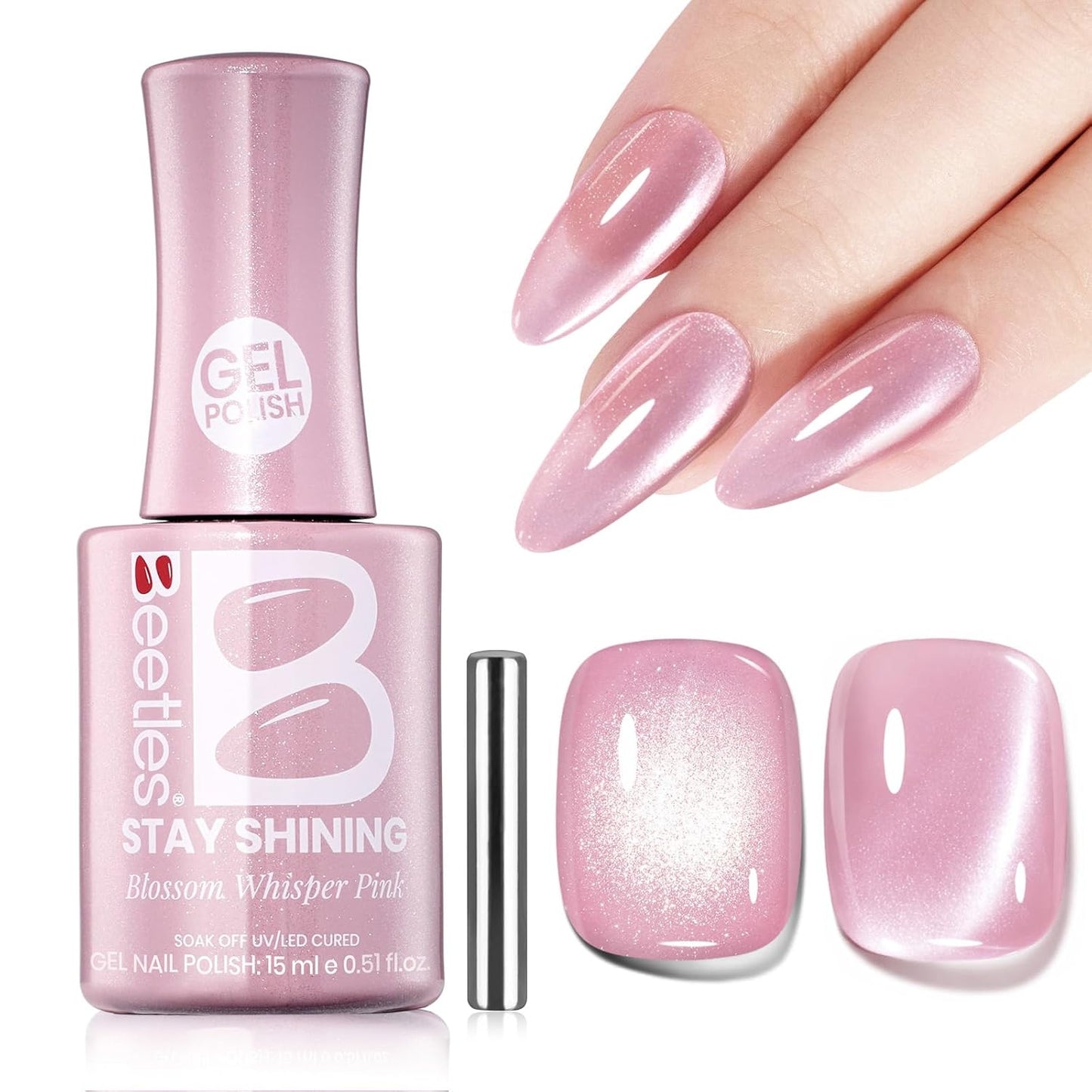 Beetles Mauve Gel Nail Polish - Dusty Rose Pink Purple UV Soak Off | 15ml Long Lasting Glossy Finish for Salon & Home